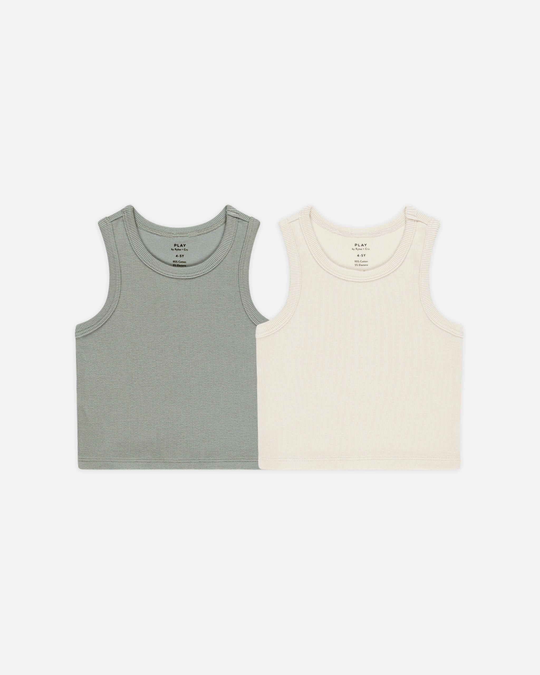 RYLEE & CRU - Ribbed Tank | Heathered Marine