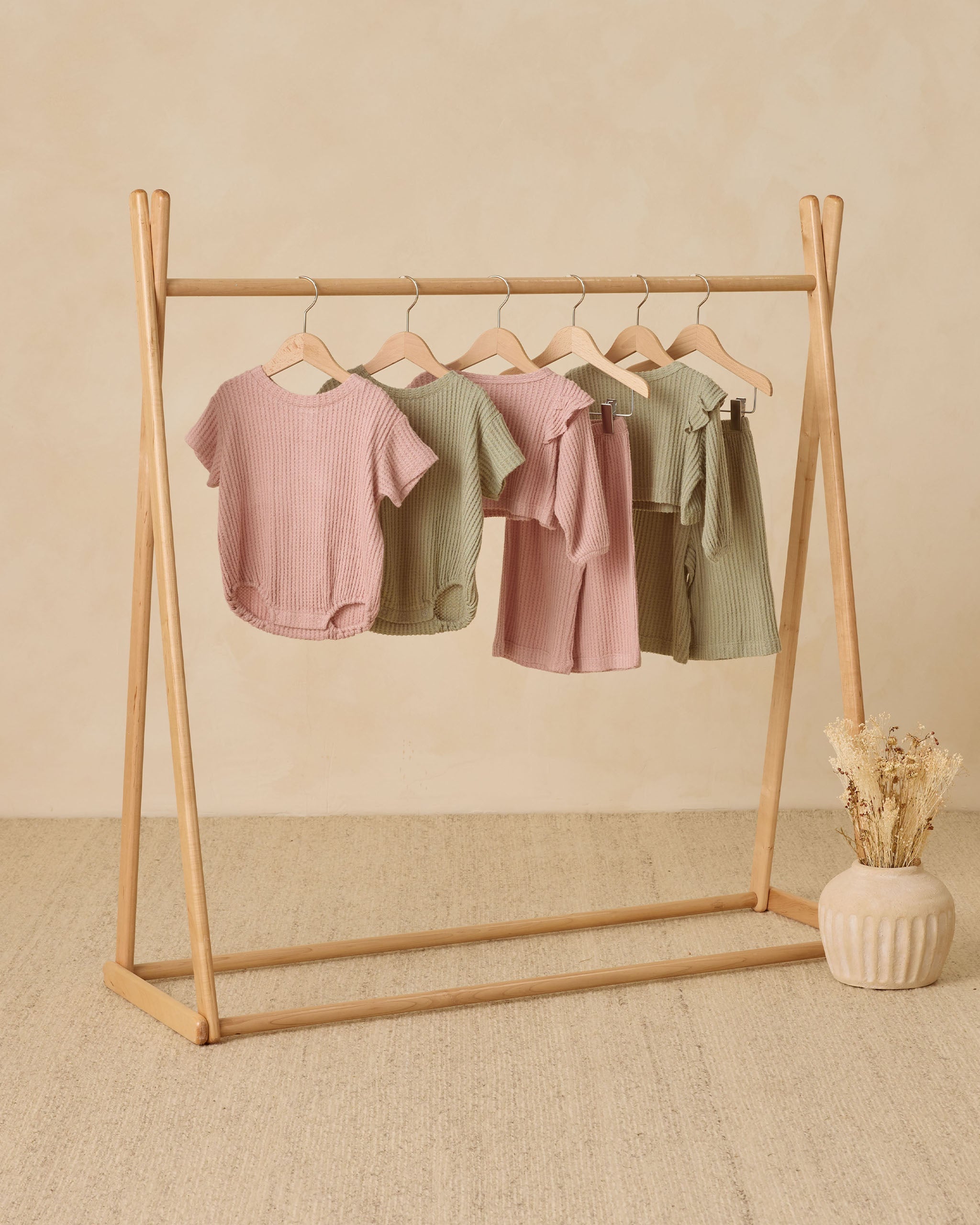 Relaxed Bubble Romper || Rose