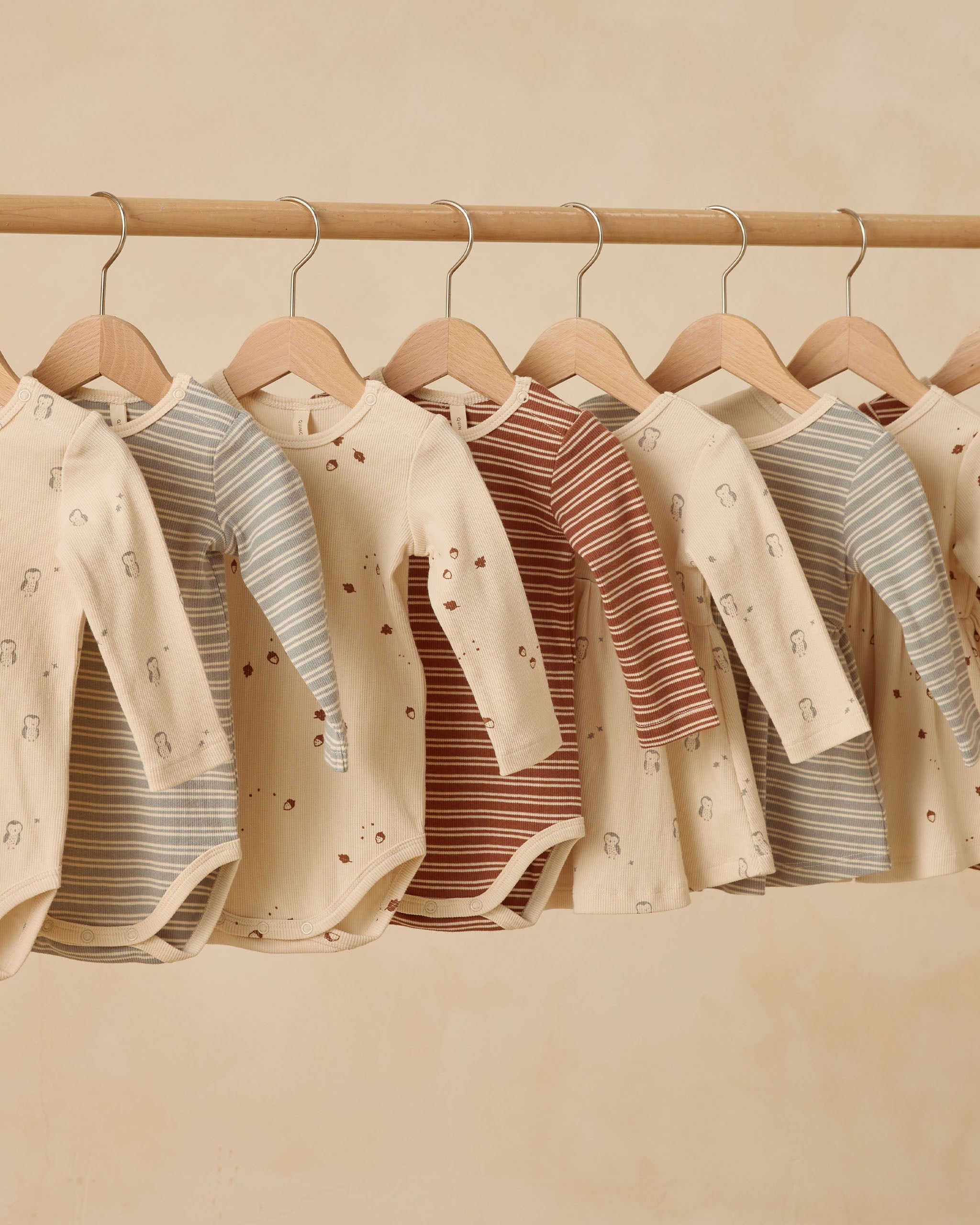 Ribbed Long Sleeve Dress || Owls