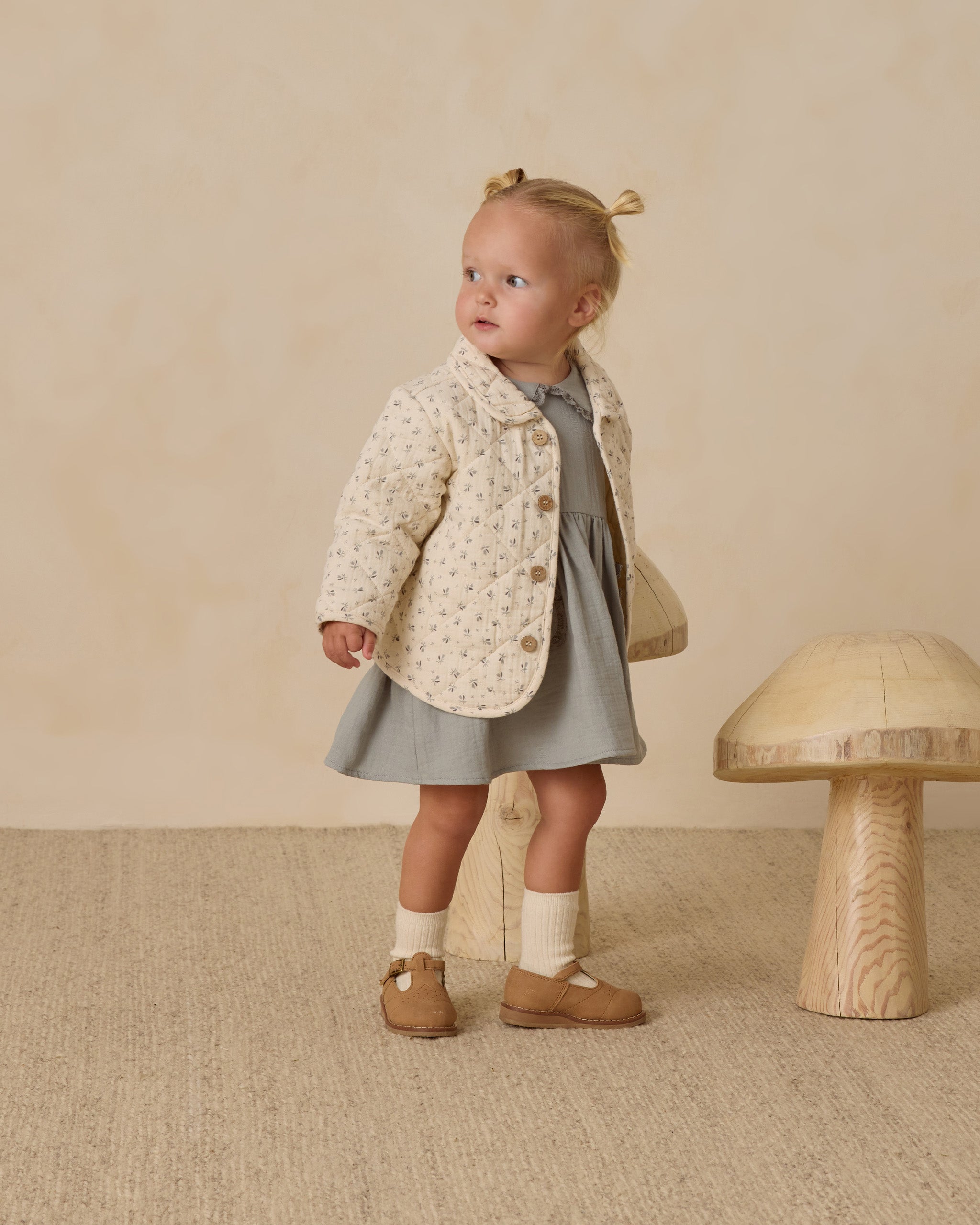 Quilted Jacket || Bluebell