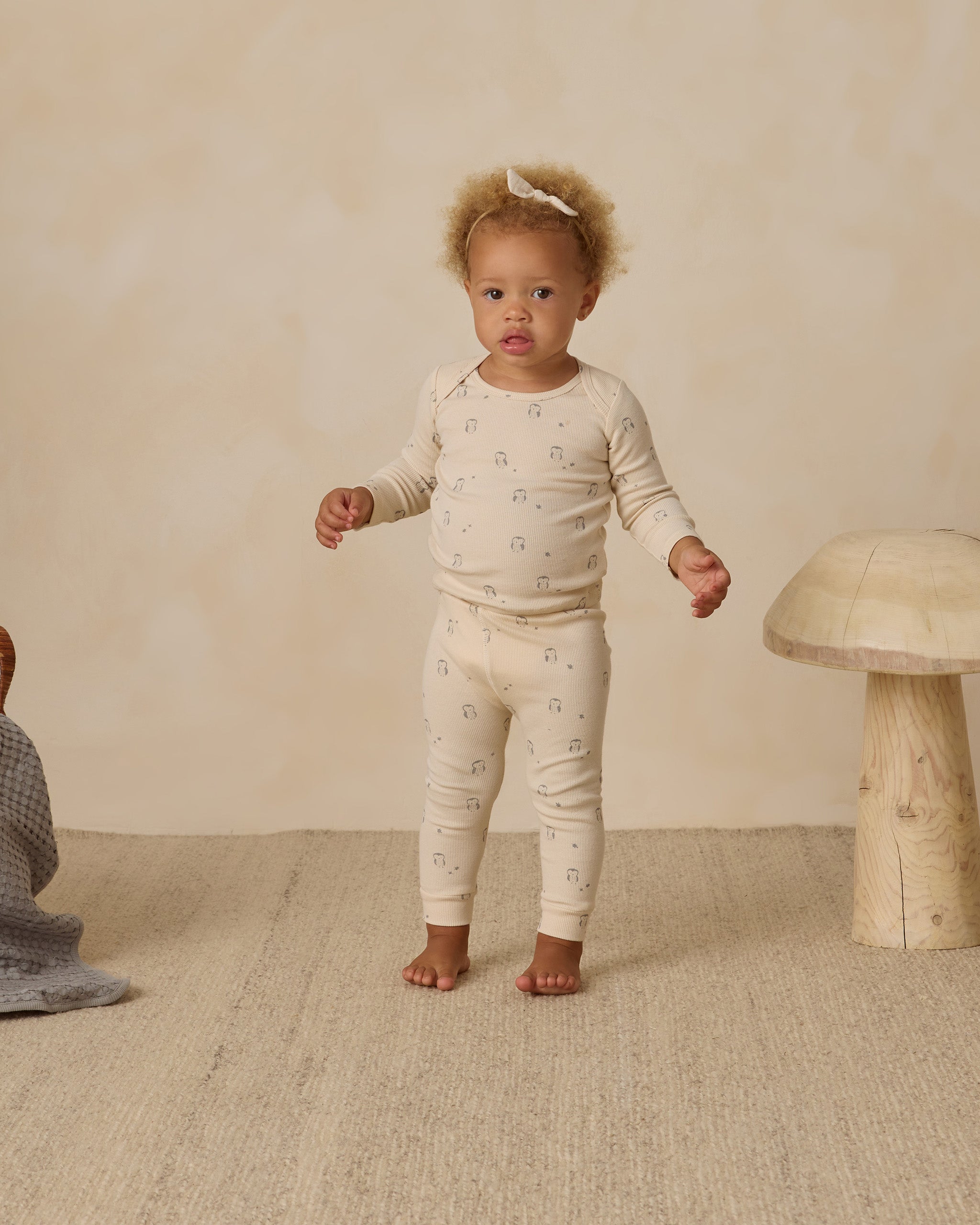 Ribbed Tee + Legging Set || Owls