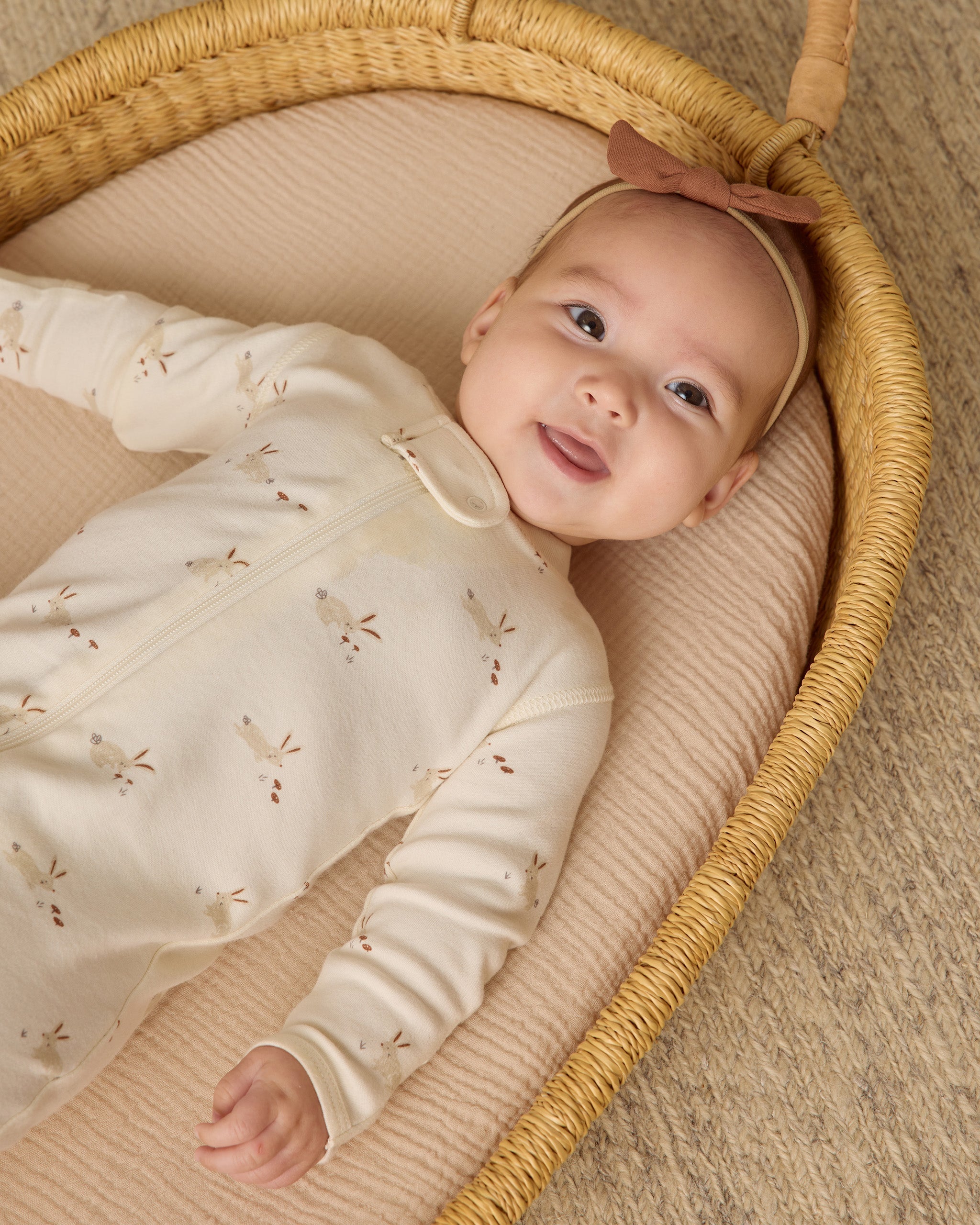 Zip Long Sleeve Sleeper Footie || Bunnies