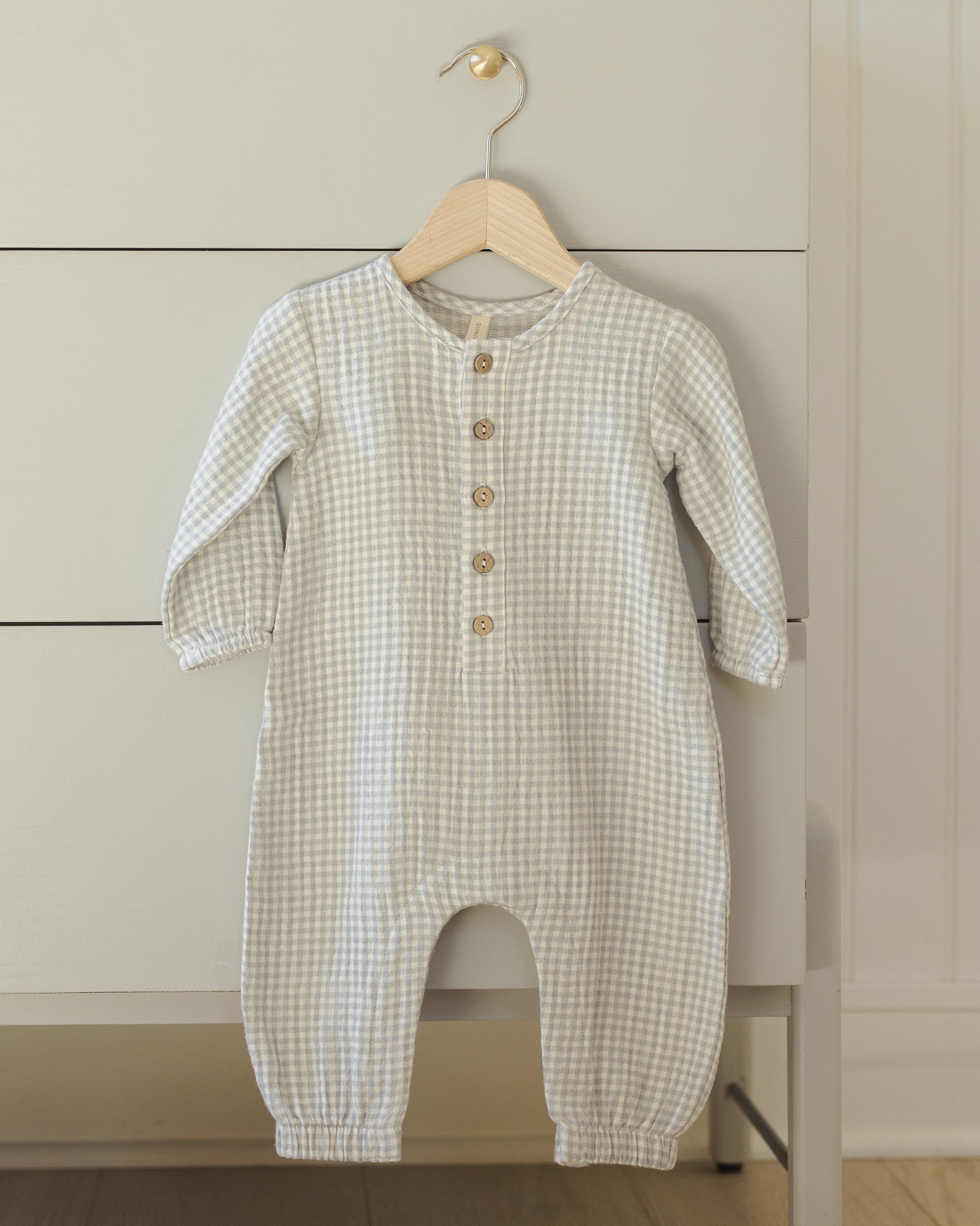 Woven Jumpsuit || Blue Gingham