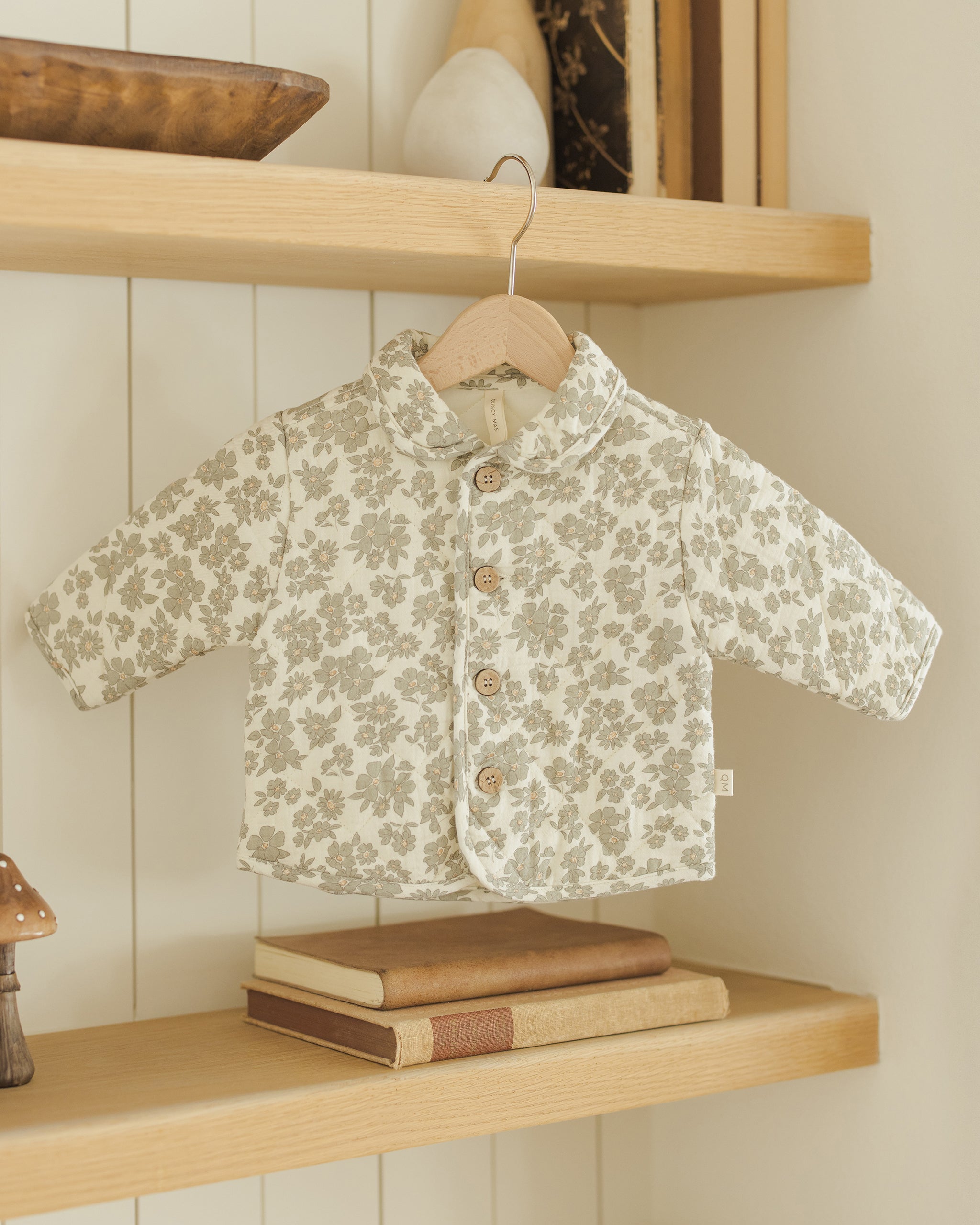 Quilted Jacket || Green Floral