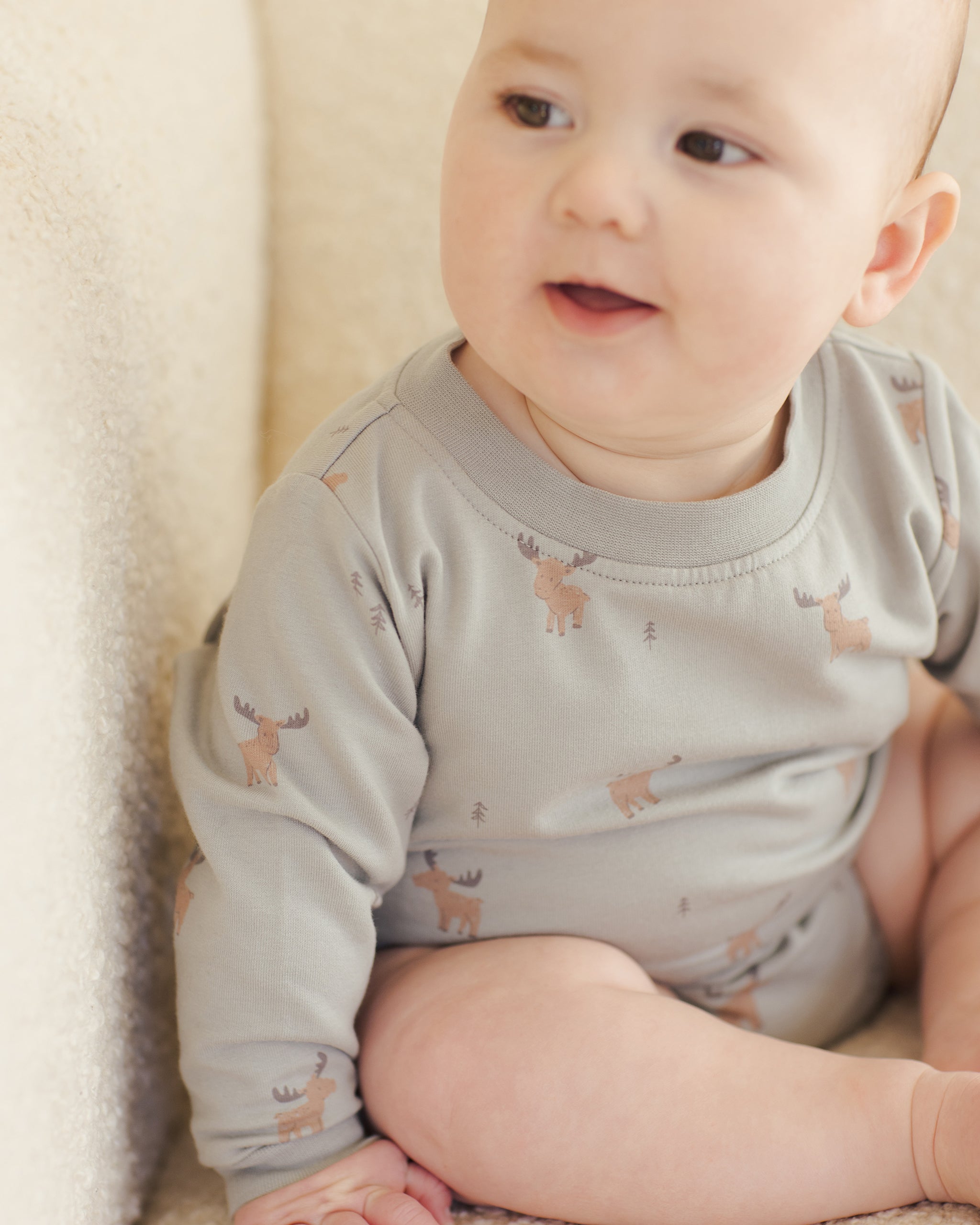 Crewneck Bubble Romper || Moose