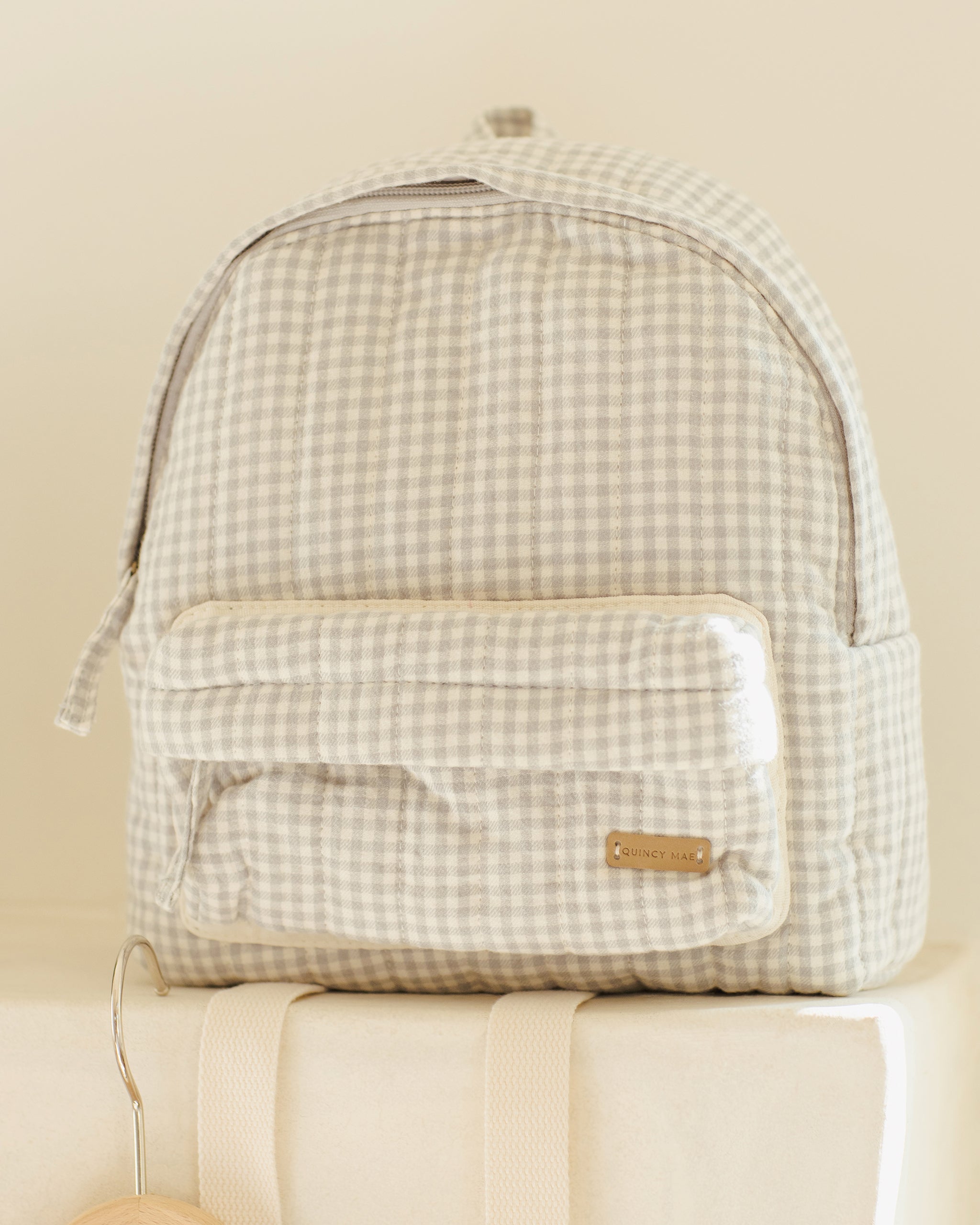 Mini Backpack || Blue Gingham
