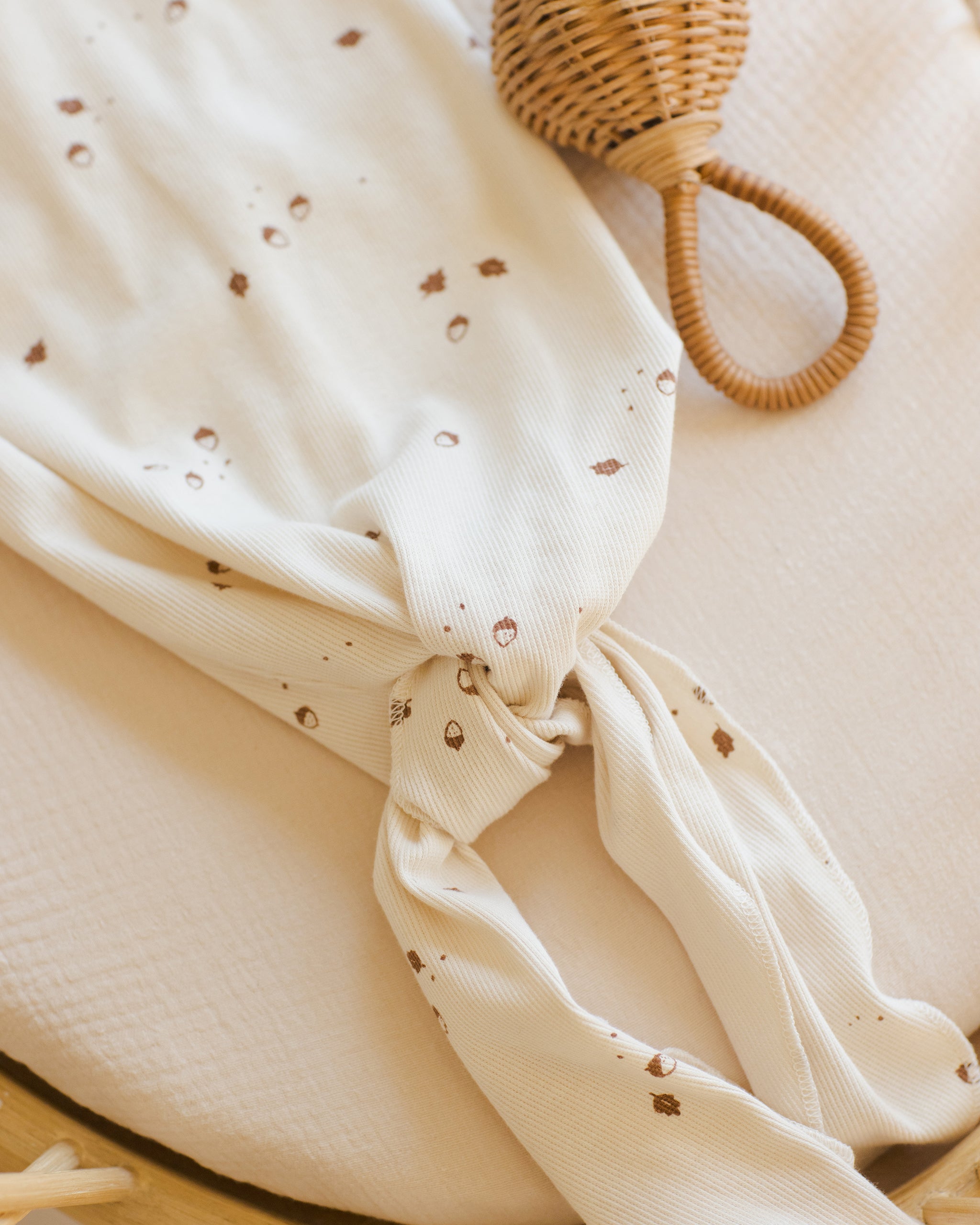 Knotted Baby Gown + Hat Set || Acorns