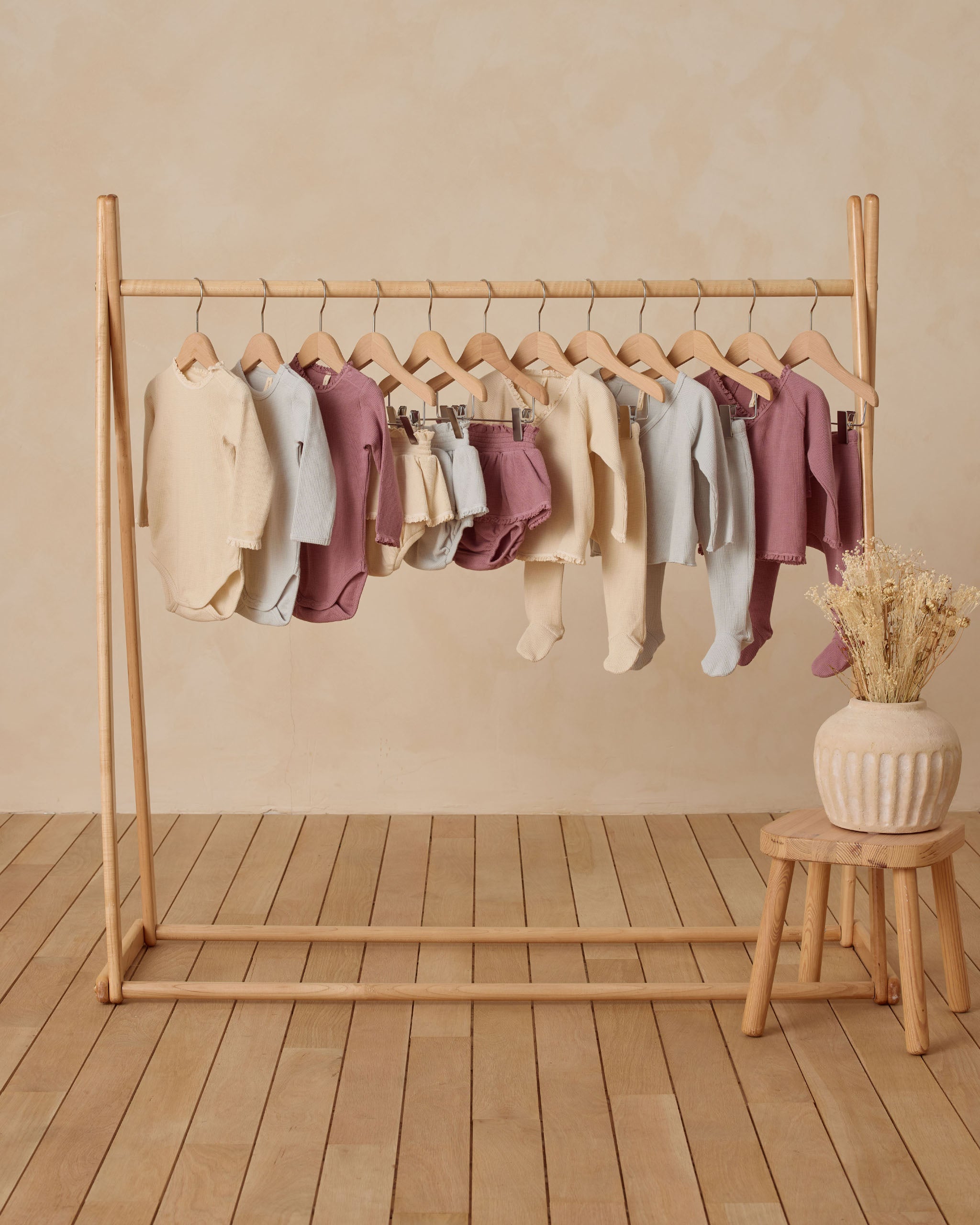 Waffle Long Sleeve Bodysuit || Mulberry