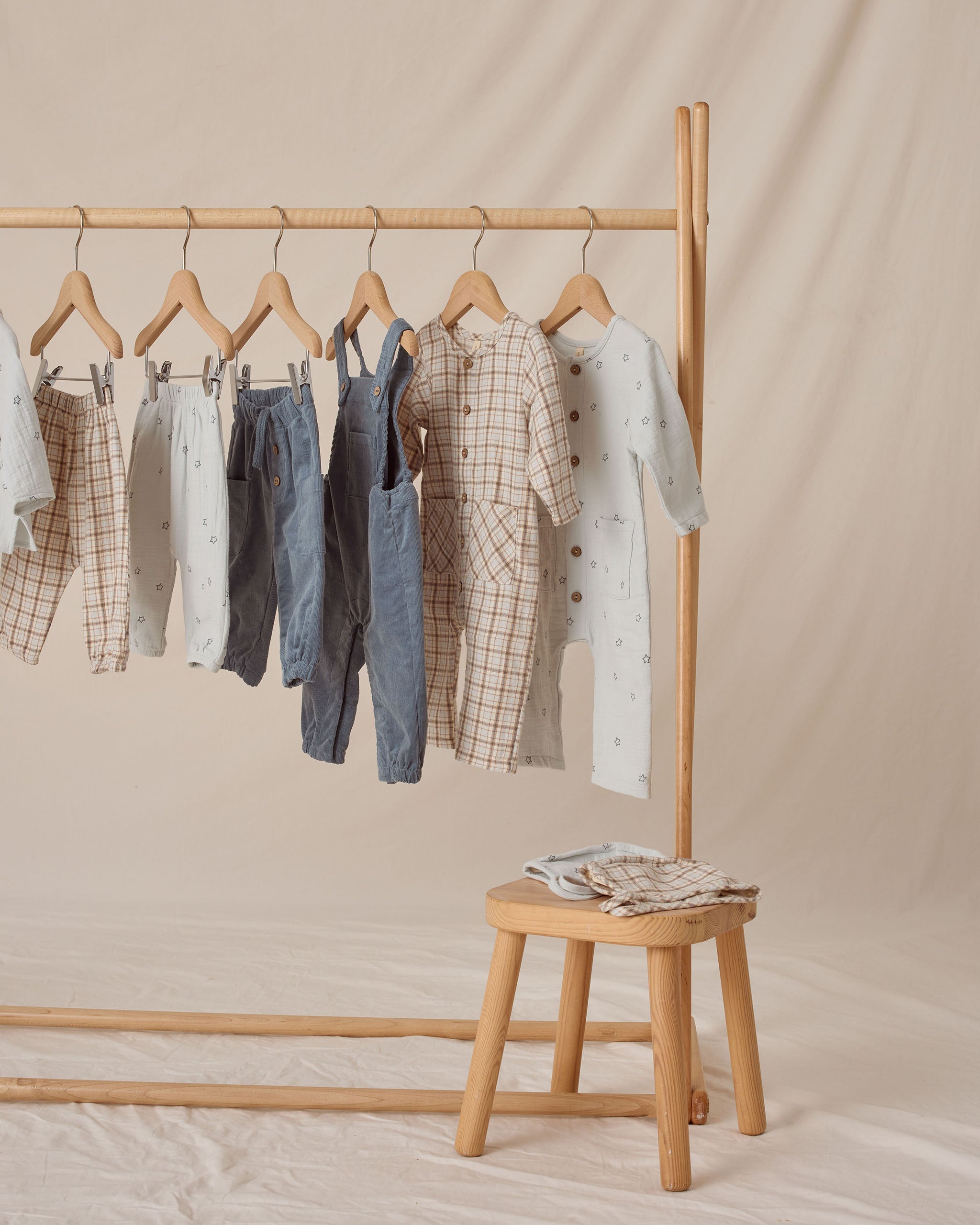 Pocketed Woven Jumpsuit || Blue Plaid