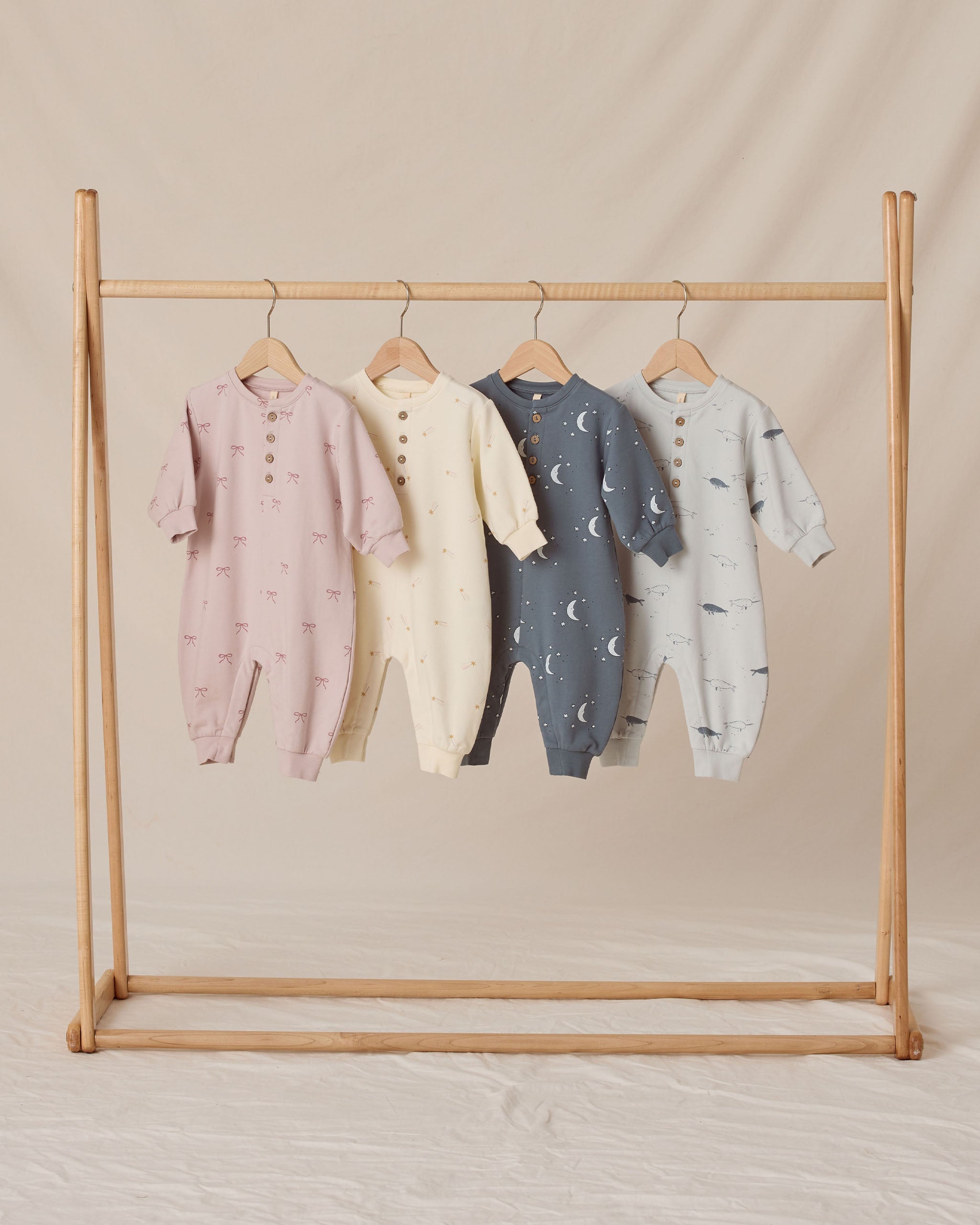 Relaxed Fleece Jumpsuit || Bows