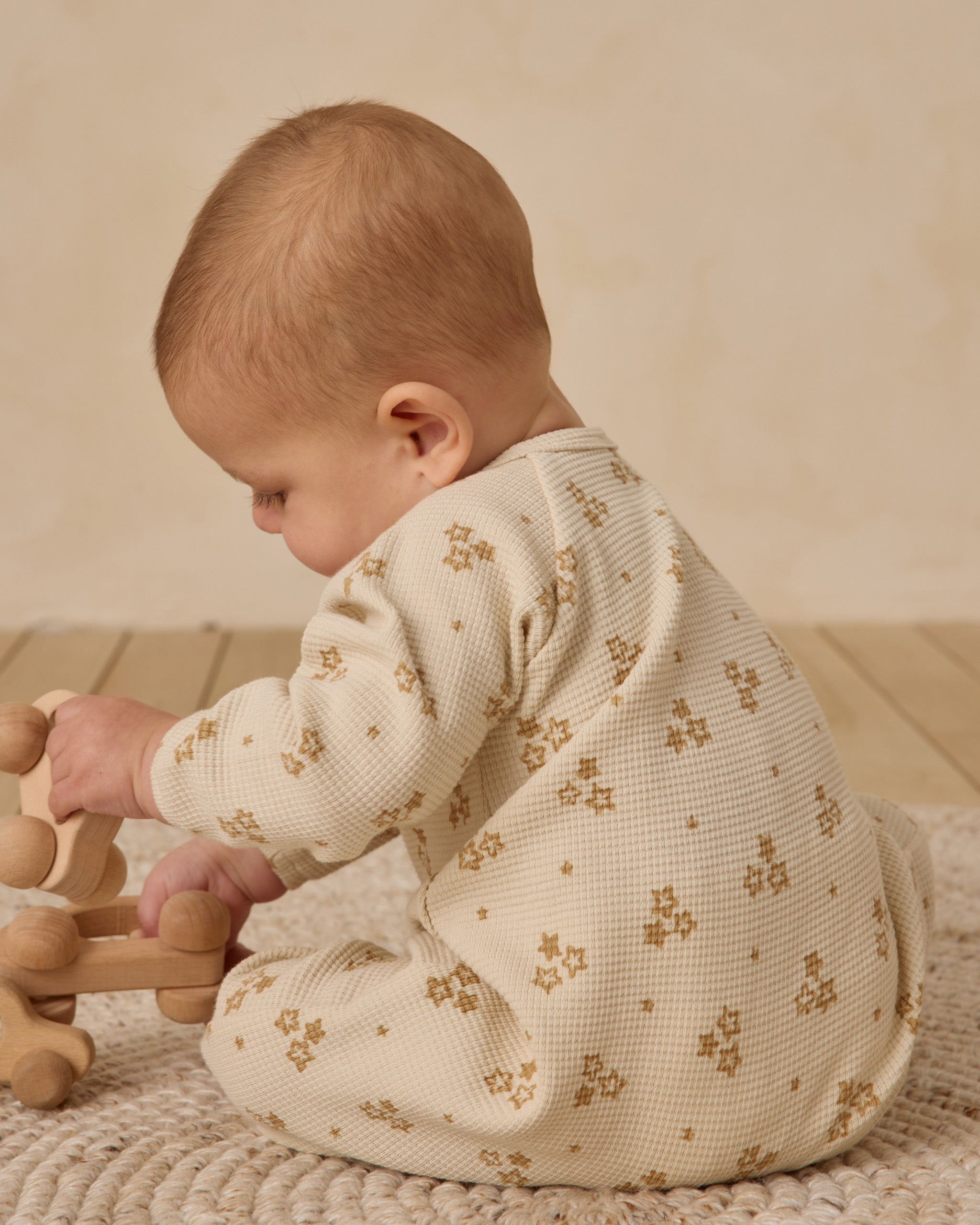 Waffle Long Sleeve Jumpsuit || Marigold - Rylee + Cru | Kids Clothes | Trendy Baby Clothes | Modern Infant Outfits |