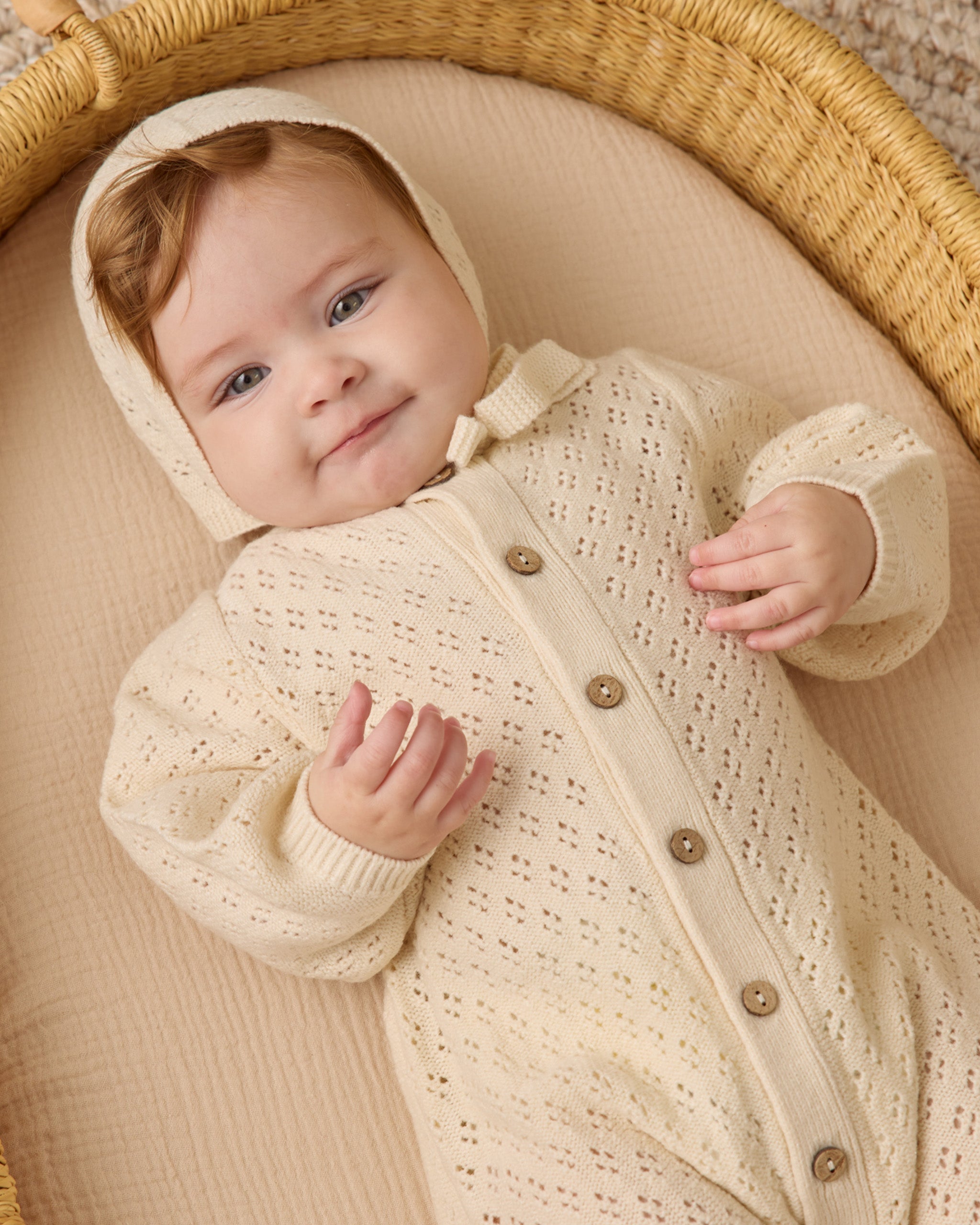 Knit Bonnet || Natural - Rylee + Cru | Kids Clothes | Trendy Baby Clothes | Modern Infant Outfits |