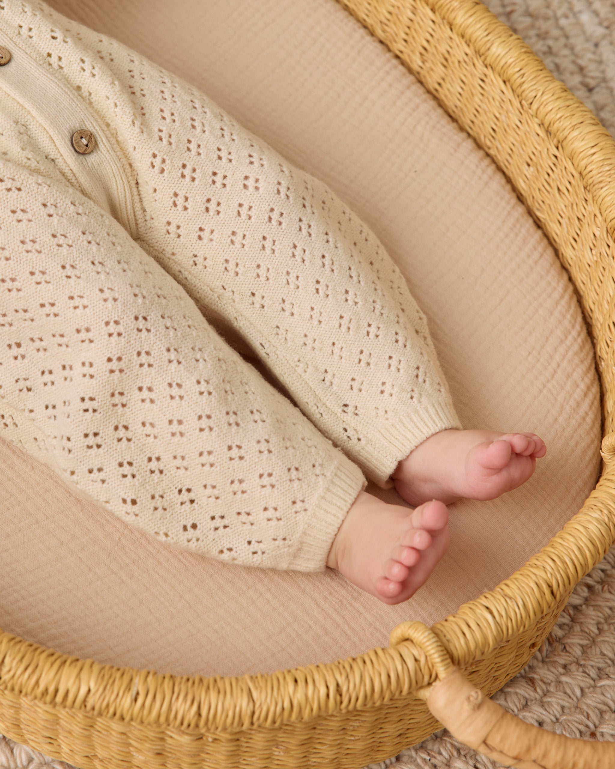 Long Sleeve Bubble Romper || Natural - Rylee + Cru | Kids Clothes | Trendy Baby Clothes | Modern Infant Outfits |