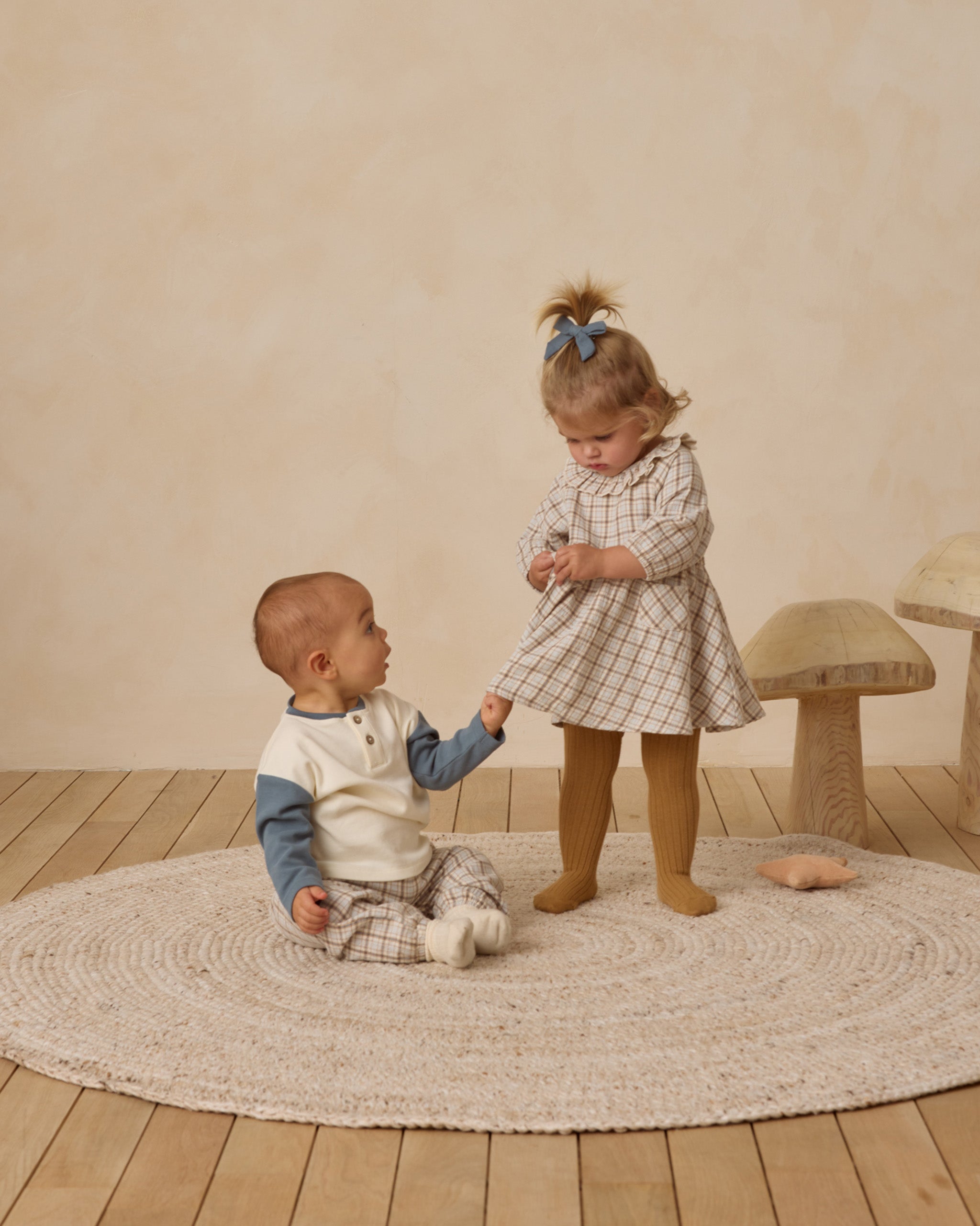 Woven Pant || Blue Plaid - Rylee + Cru | Kids Clothes | Trendy Baby Clothes | Modern Infant Outfits |