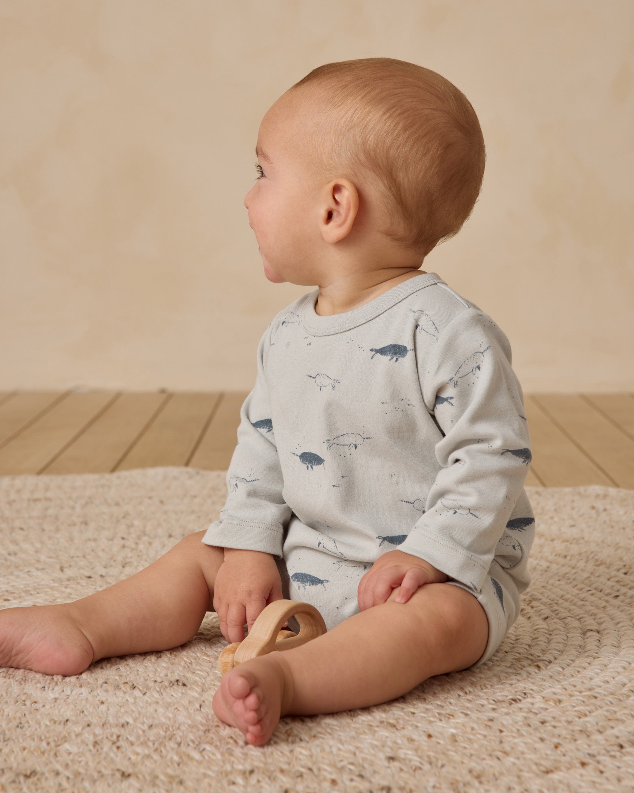 Long Sleeve Romper || Narwhals