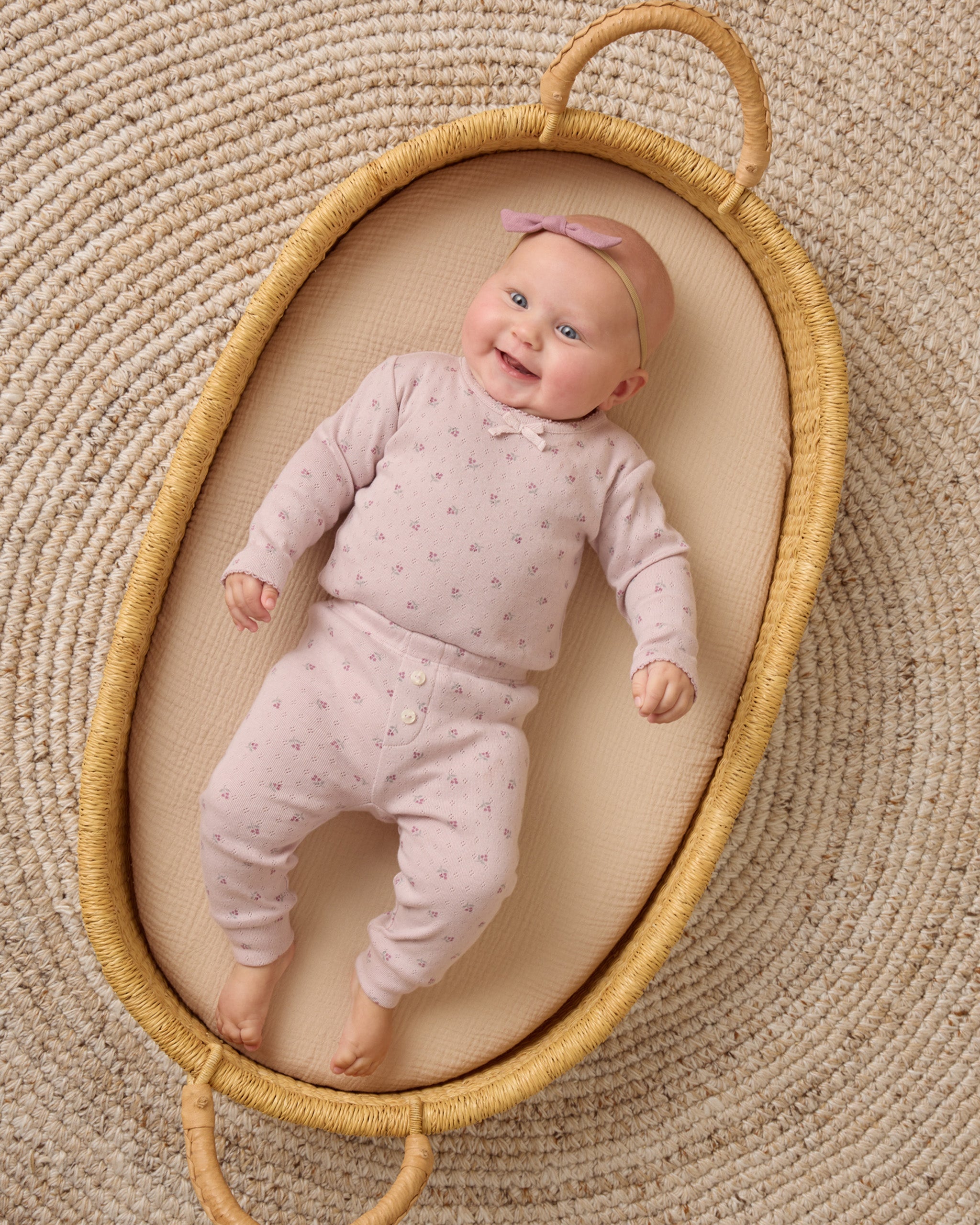 Pointelle Long Sleeve Tee + Legging || Lilac Ditsy