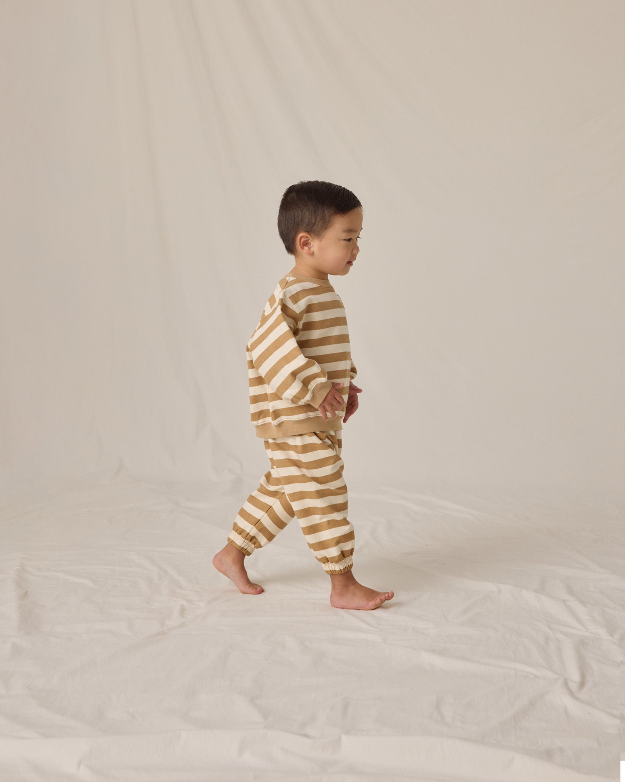 Oversized Sweatpants || Gold Stripe - Rylee + Cru | Kids Clothes | Trendy Baby Clothes | Modern Infant Outfits |