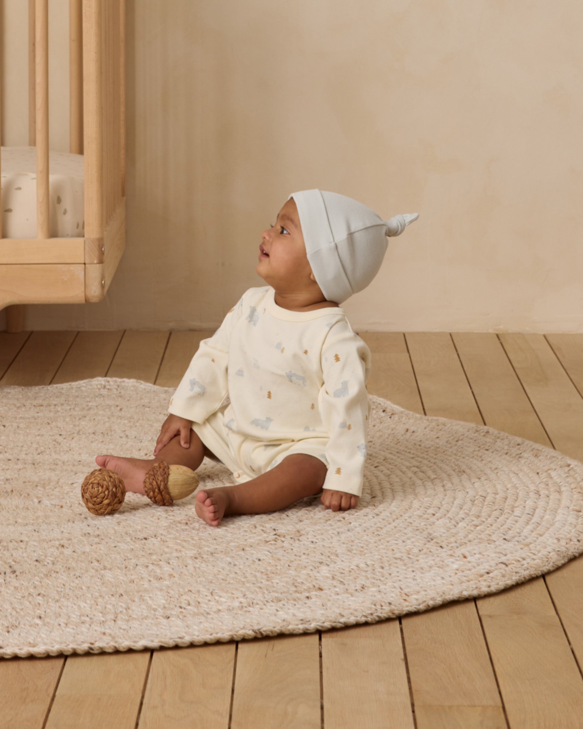 Knotted Baby Hat || Ice Blue - Rylee + Cru | Kids Clothes | Trendy Baby Clothes | Modern Infant Outfits |