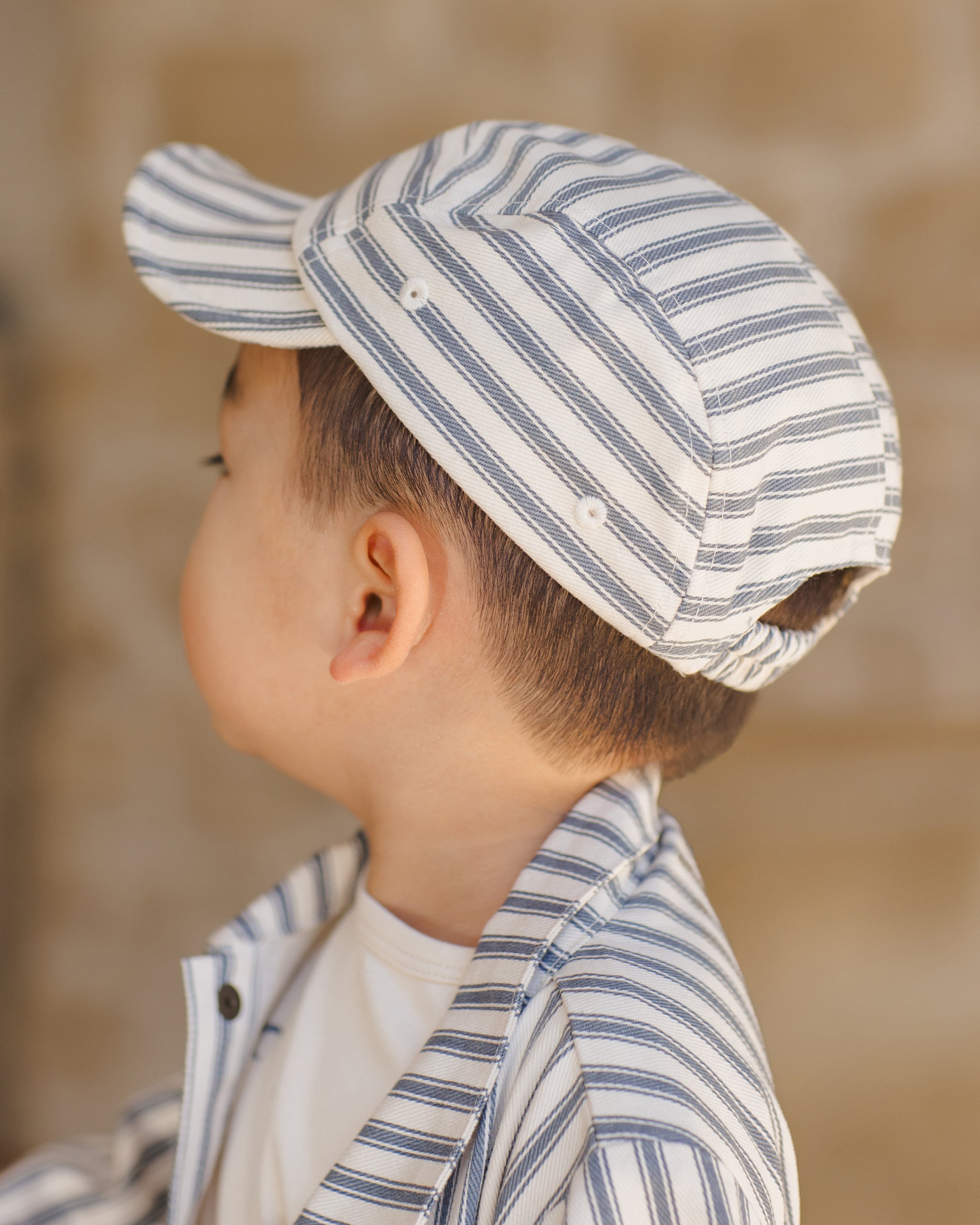 Baby Cap || Ocean Pinstripe