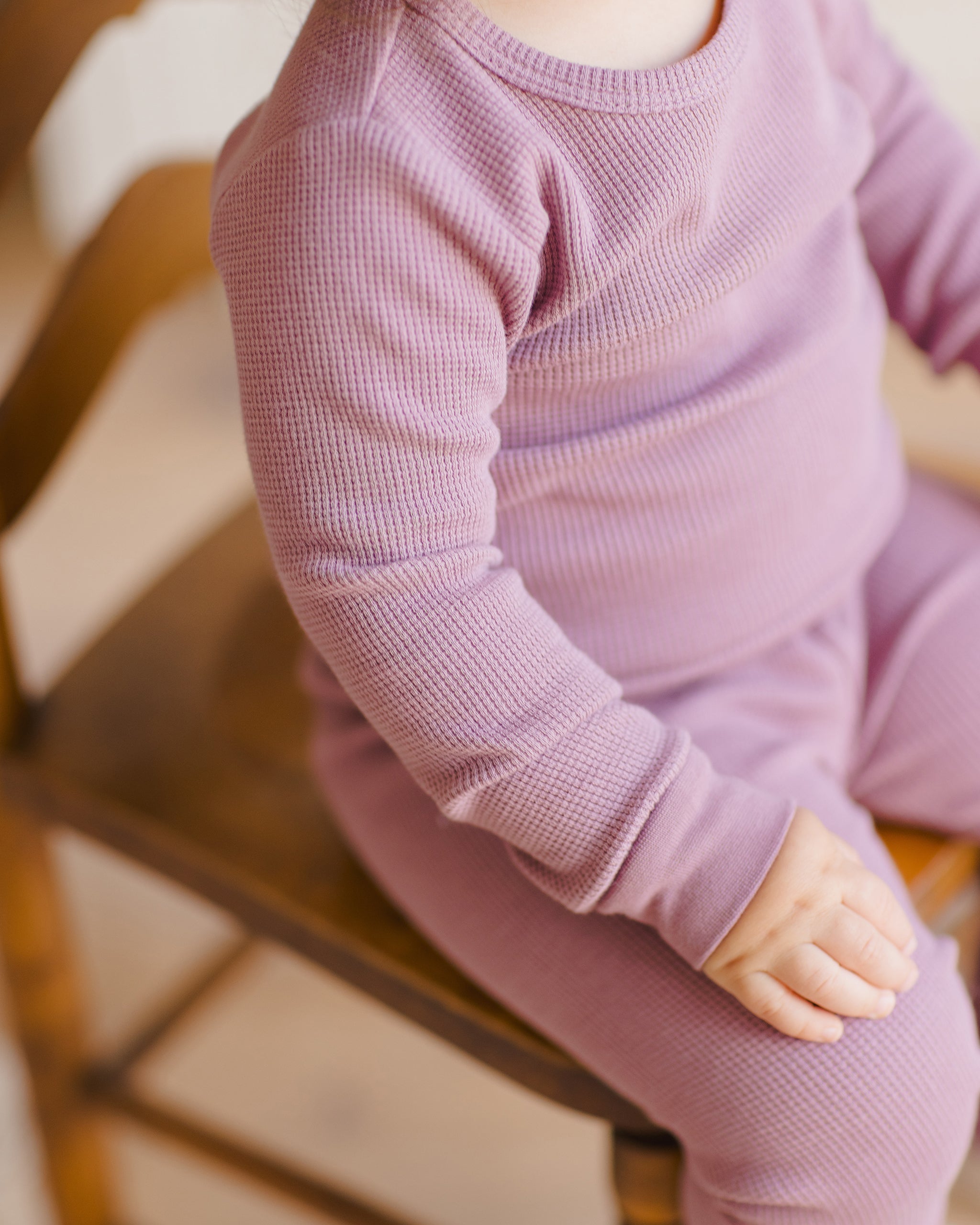 Waffle Top + Pant Set || Mulberry