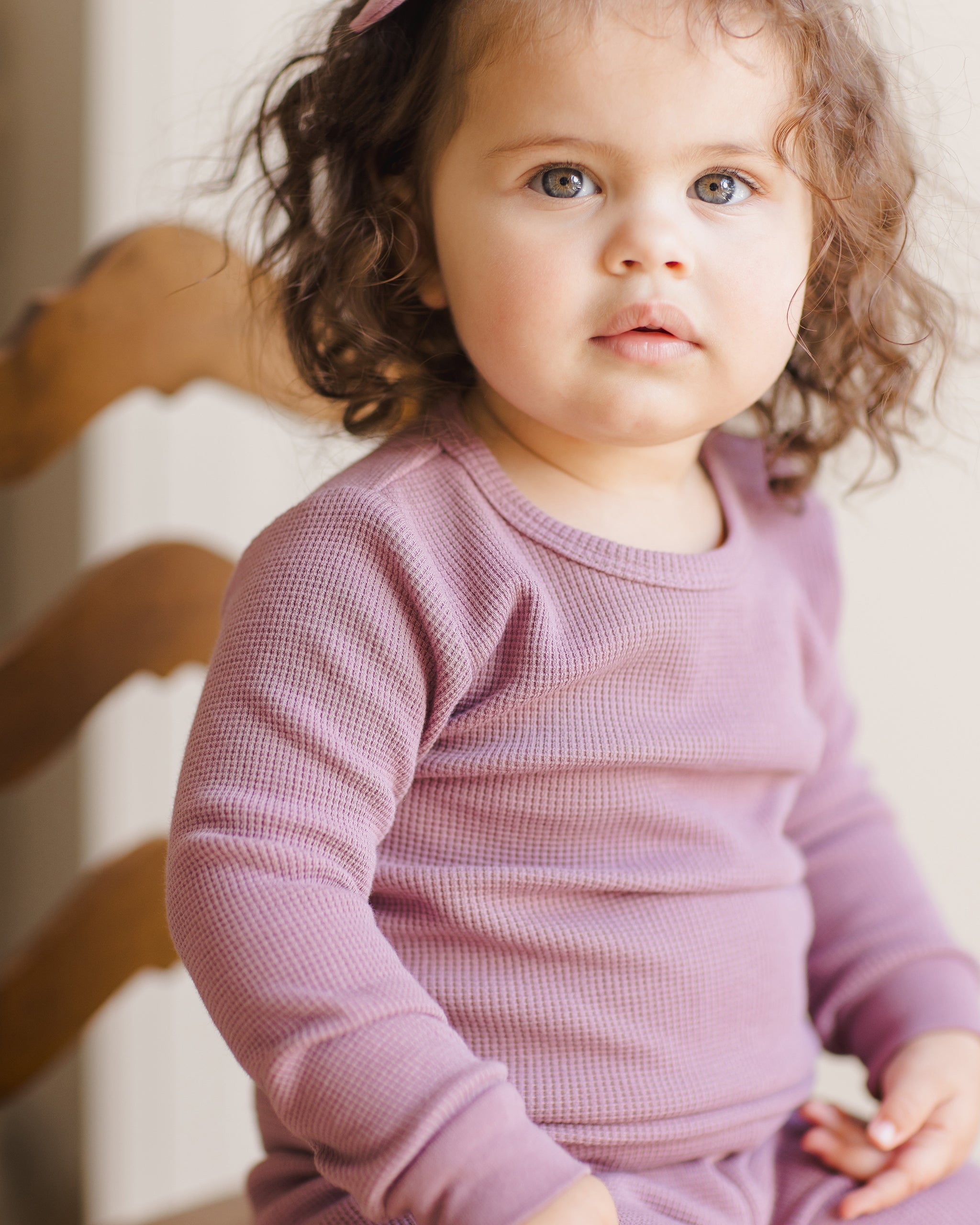 Waffle Top + Pant Set || Mulberry