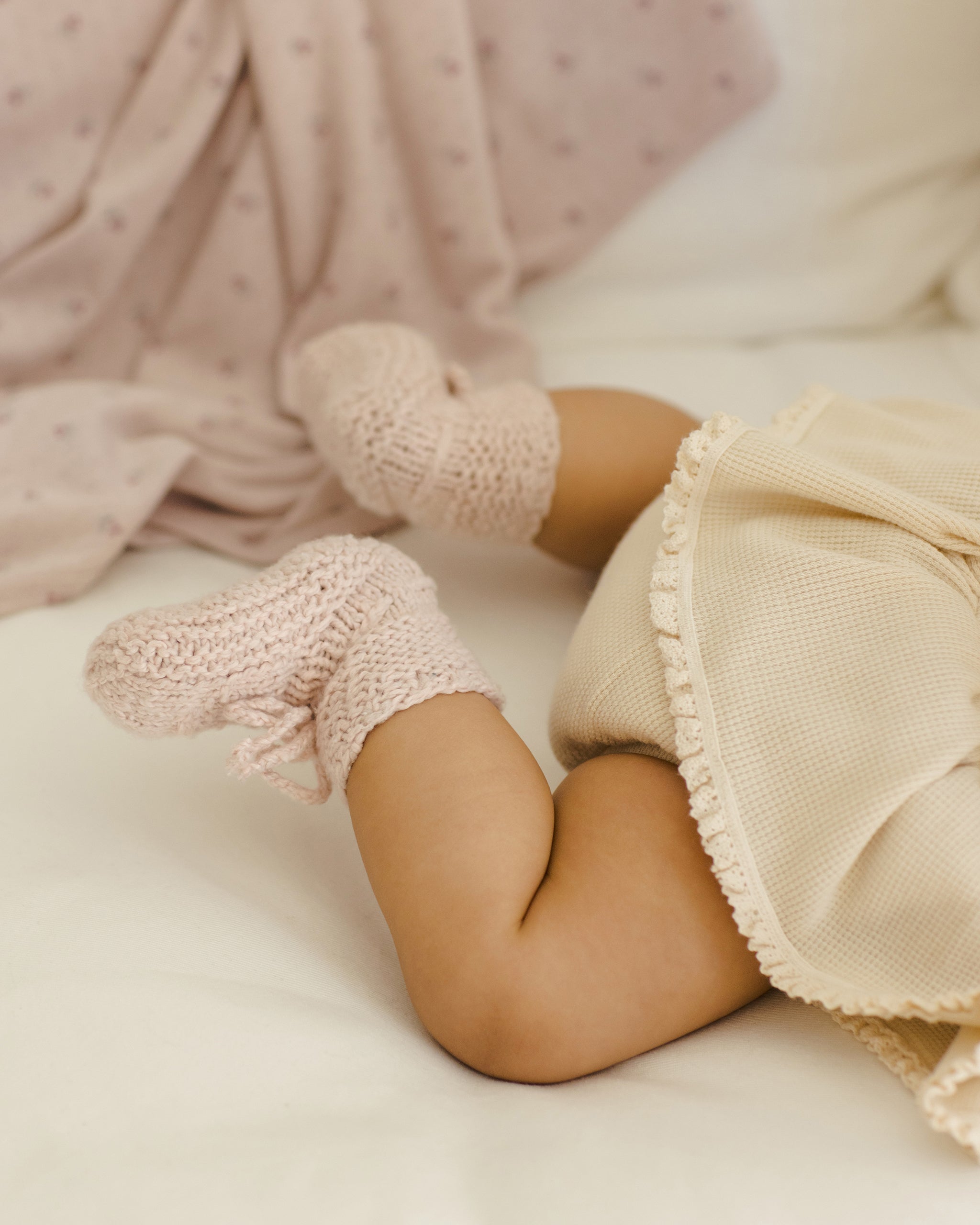 Pointelle Baby Blanket || Lilac Ditsy