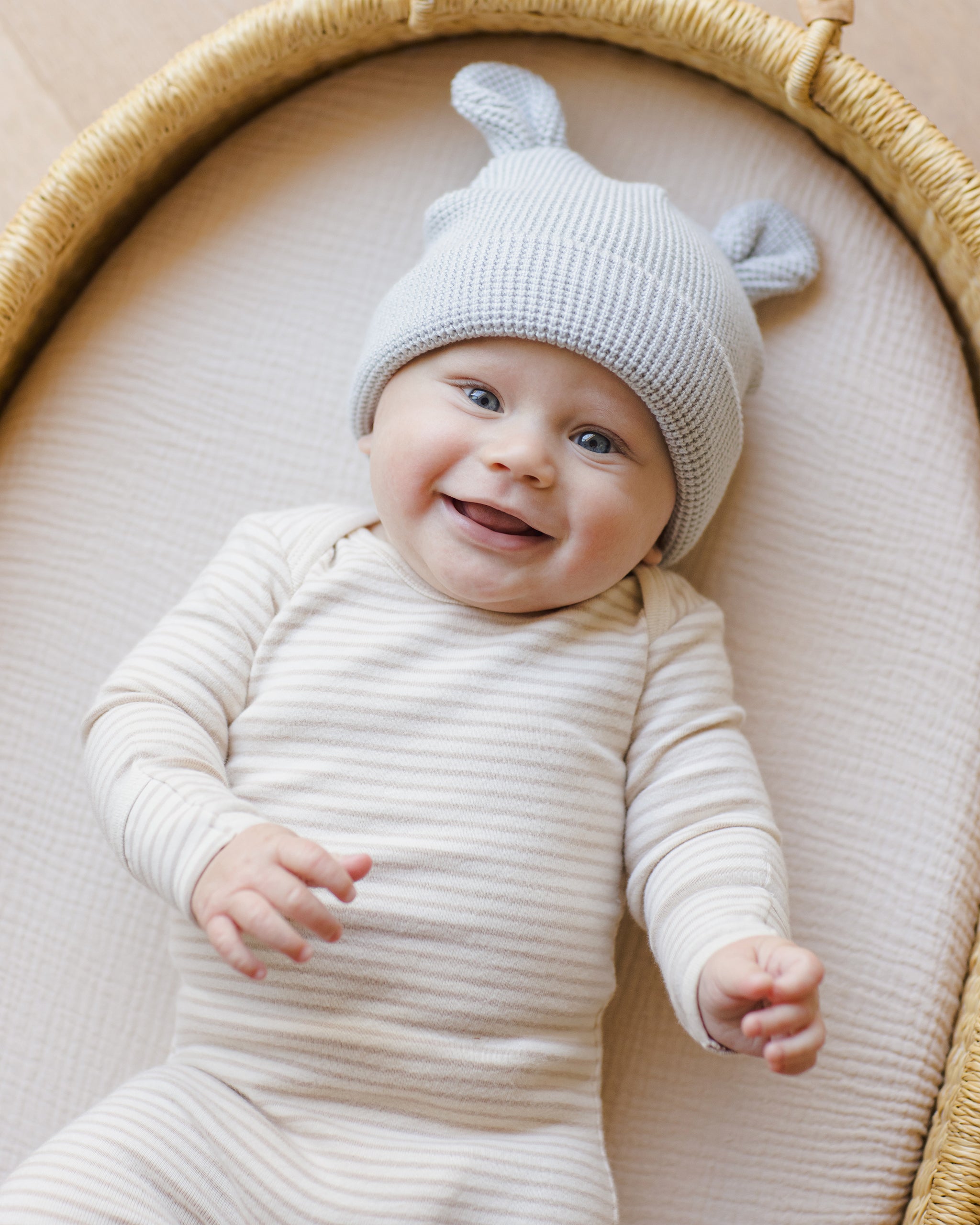 Baby Bear Beanie || Ice Blue