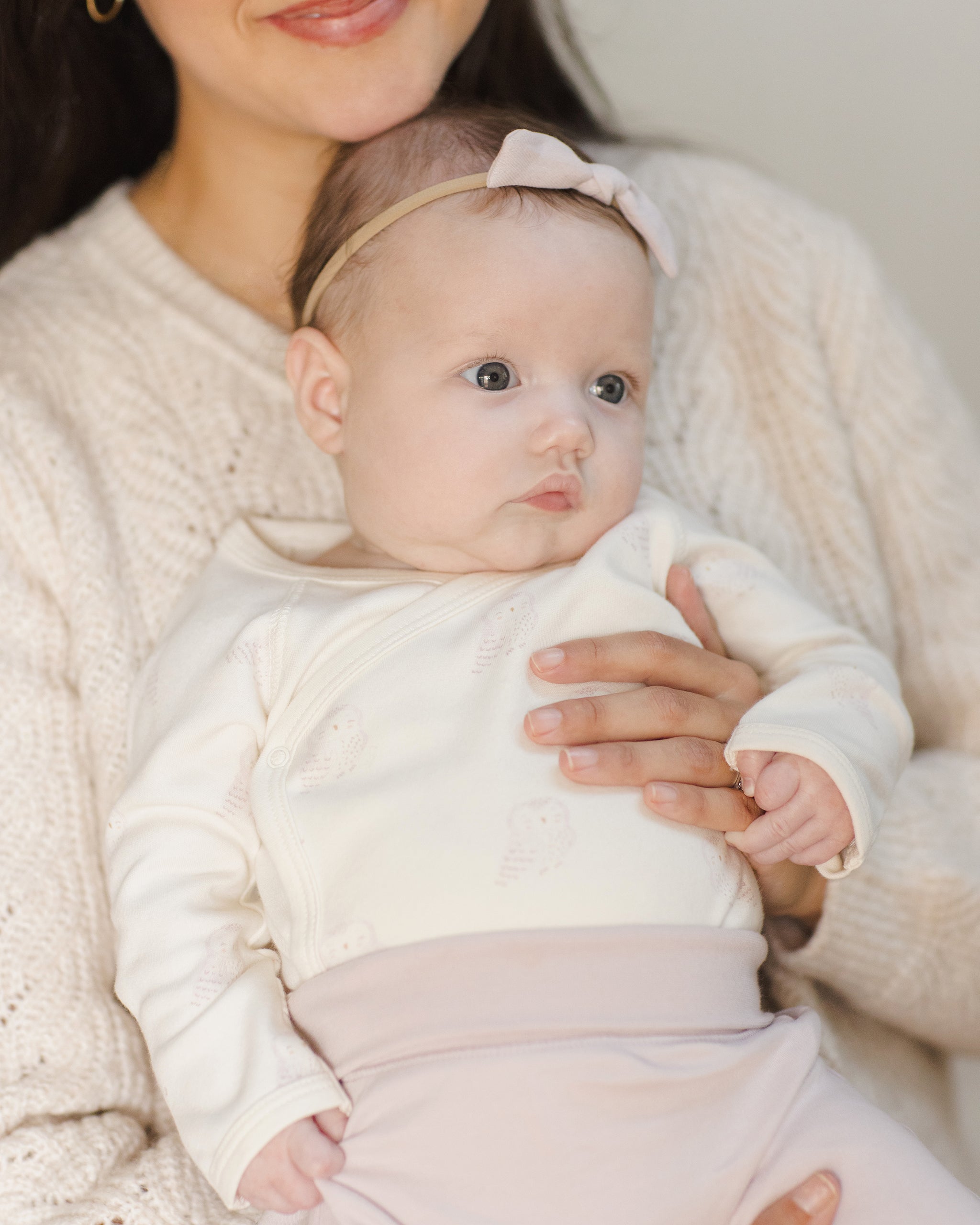 Side Snap Bodysuit + Pant Set || Snow Owls