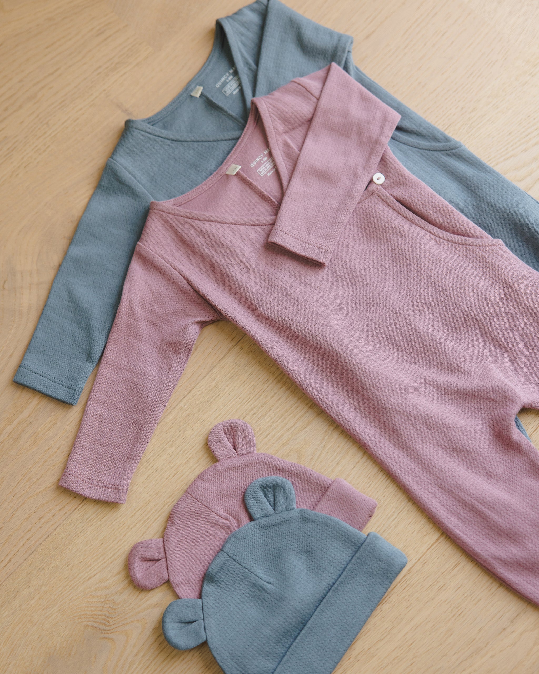 Pointelle Wrap Footie || Ocean