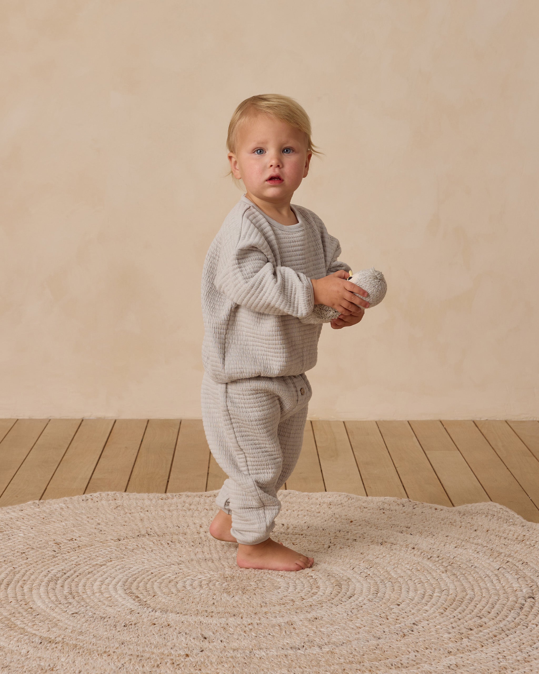 Textured Sweat Set || Frost