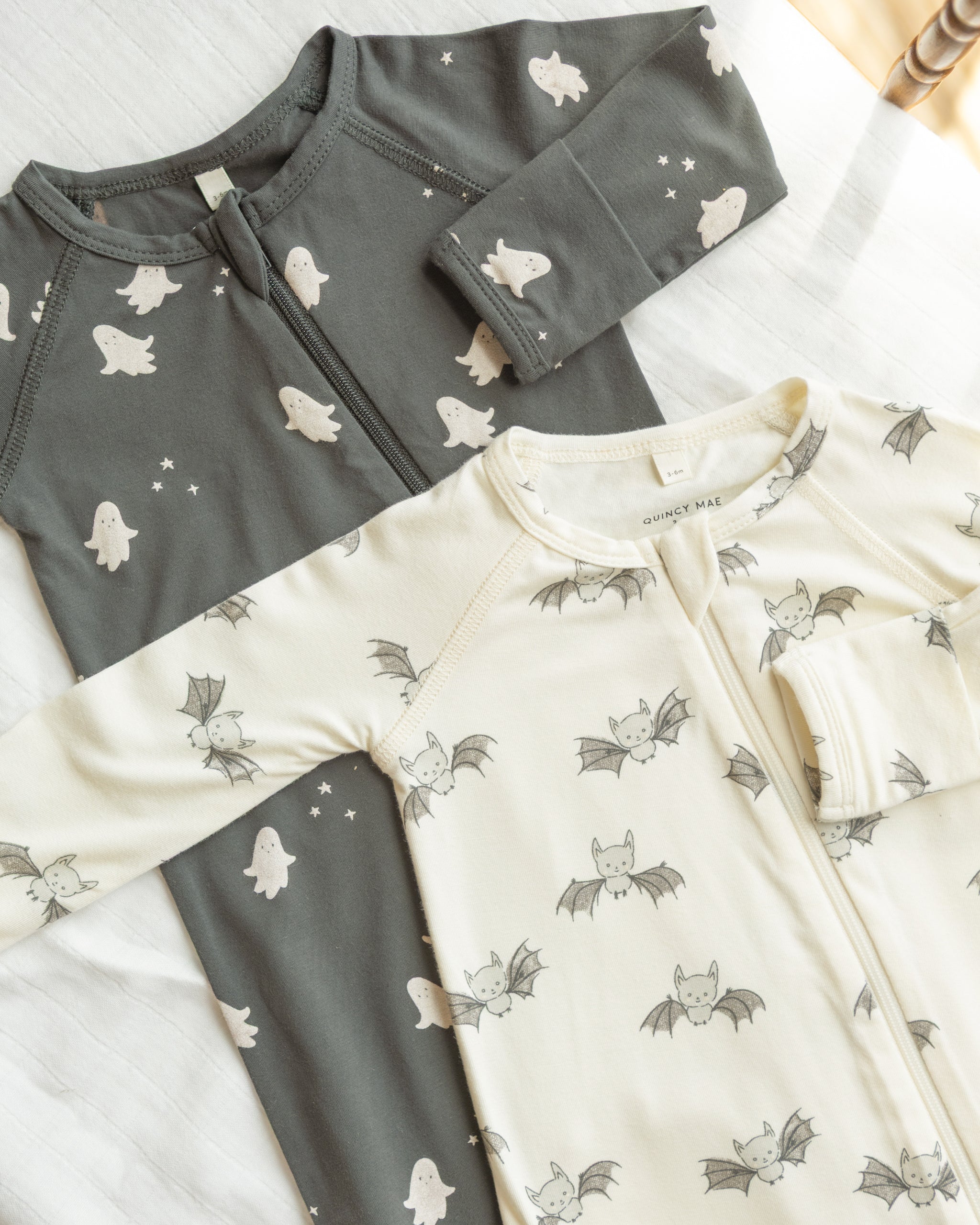 Bamboo Zip Footie || Bats - Rylee + Cru | Kids Clothes | Trendy Baby Clothes | Modern Infant Outfits |