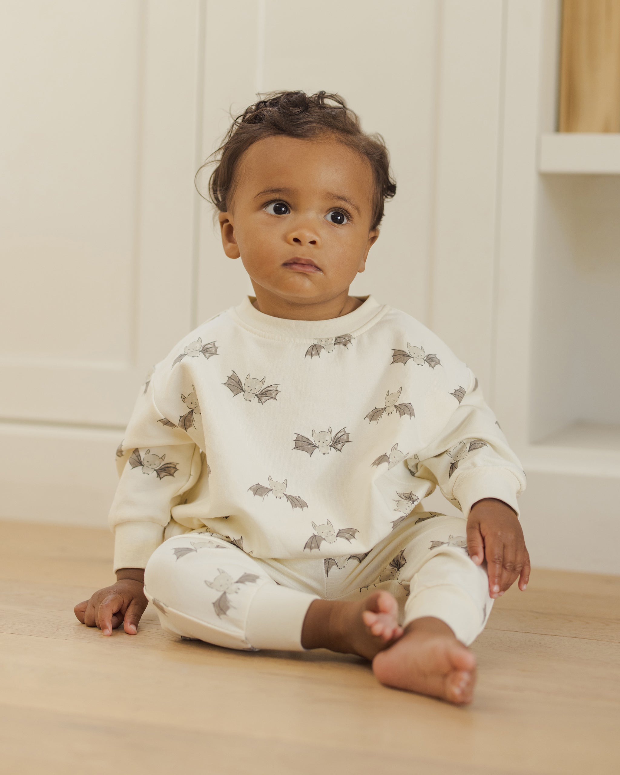 Relaxed Fleece Sweatshirt || Bats - Rylee + Cru | Kids Clothes | Trendy Baby Clothes | Modern Infant Outfits |