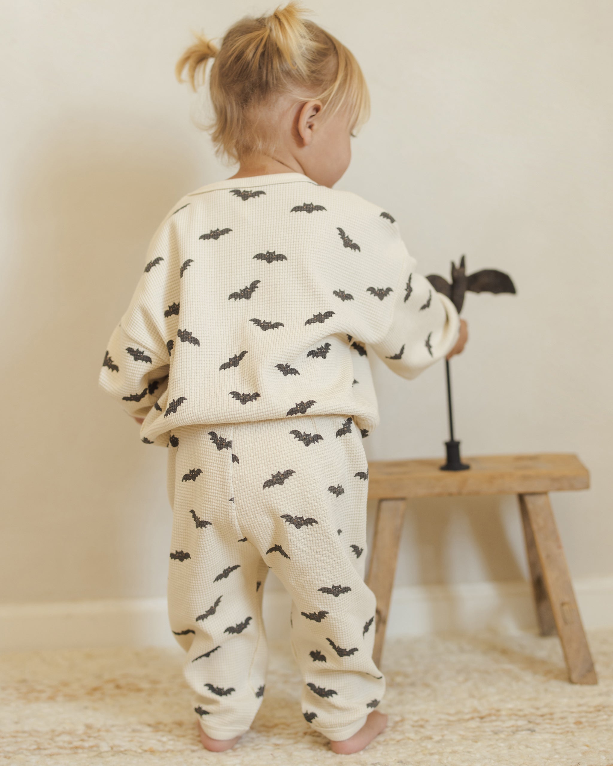 Waffle Slouch Set || Bats - Rylee + Cru | Kids Clothes | Trendy Baby Clothes | Modern Infant Outfits |
