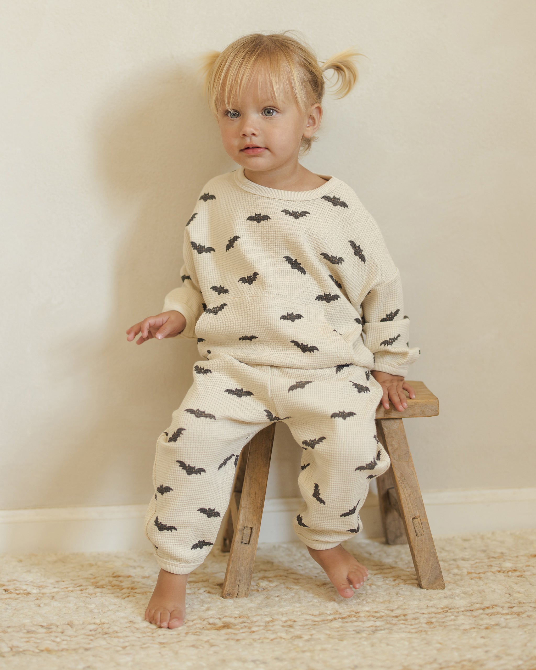 Waffle Slouch Set || Bats - Rylee + Cru | Kids Clothes | Trendy Baby Clothes | Modern Infant Outfits |