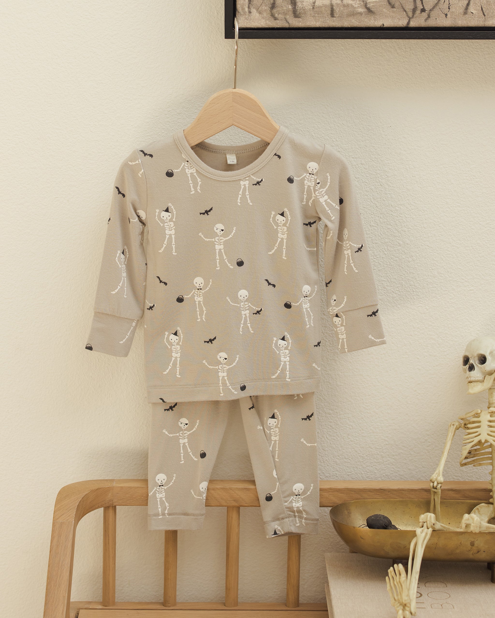 Bamboo Pajama Set || Skeletons - Rylee + Cru | Kids Clothes | Trendy Baby Clothes | Modern Infant Outfits |