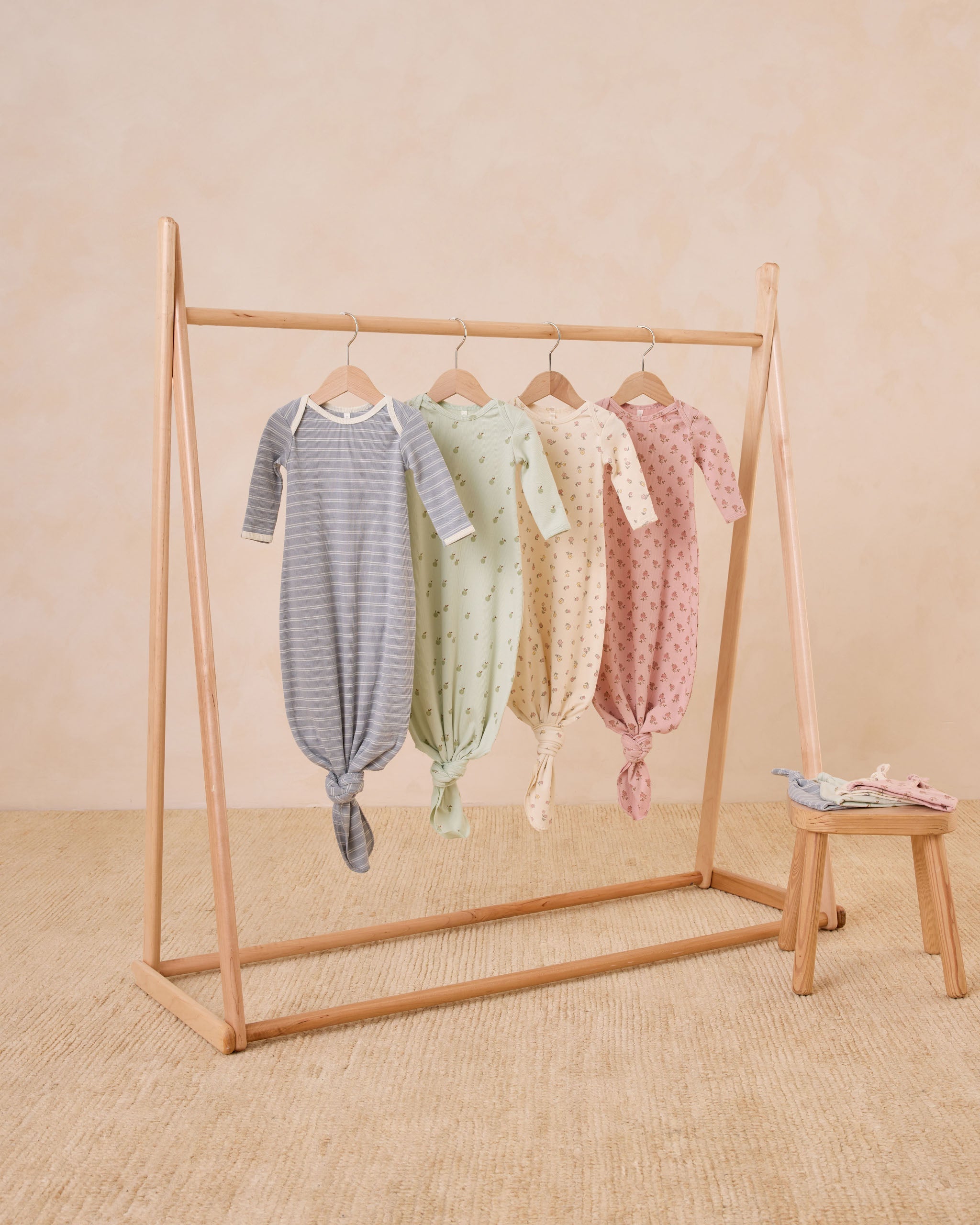 Knotted Baby Gown + Hat Set || Fleur