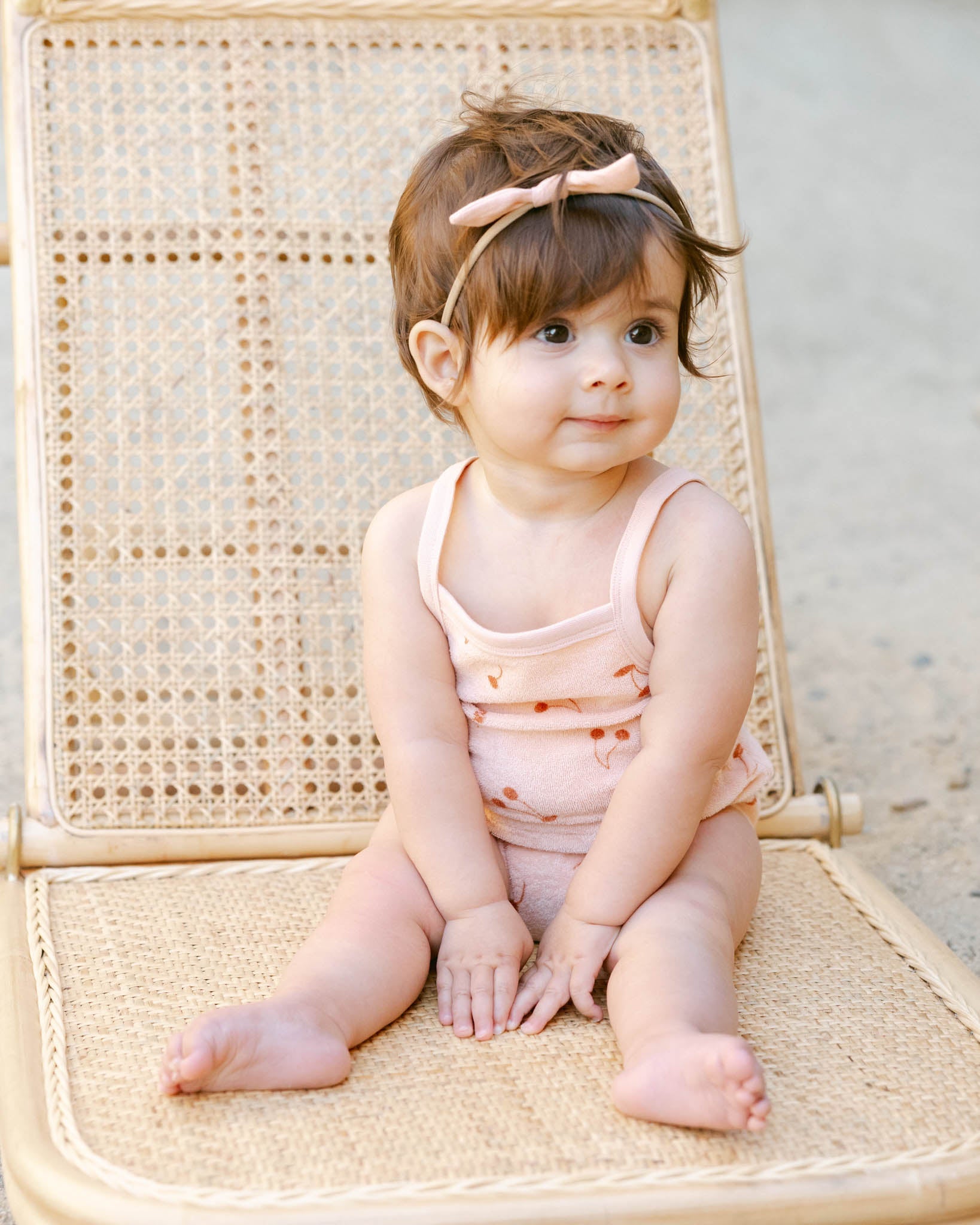 Terry Cinch Romper || Cherries