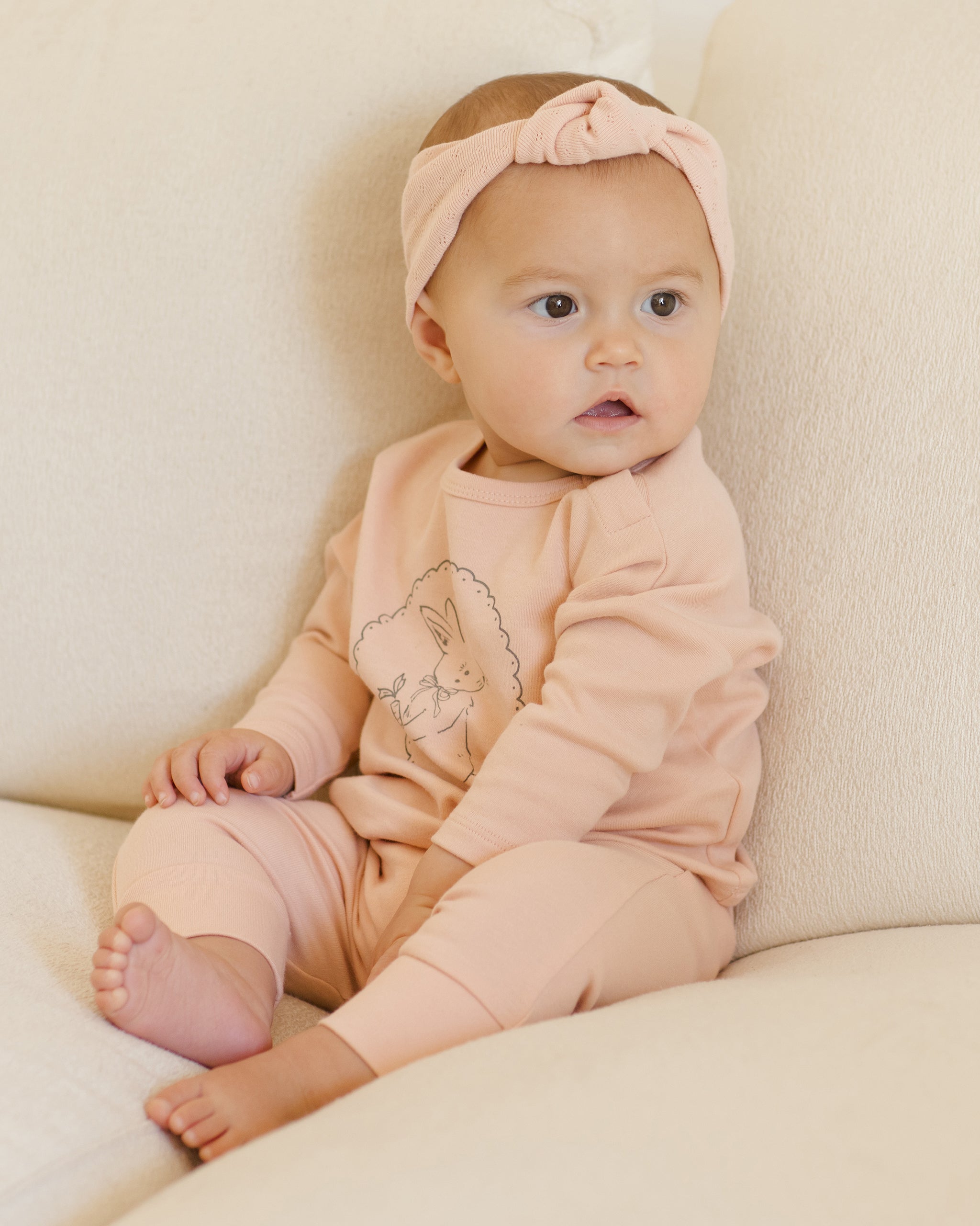 Pointelle Knotted Headband || Melon