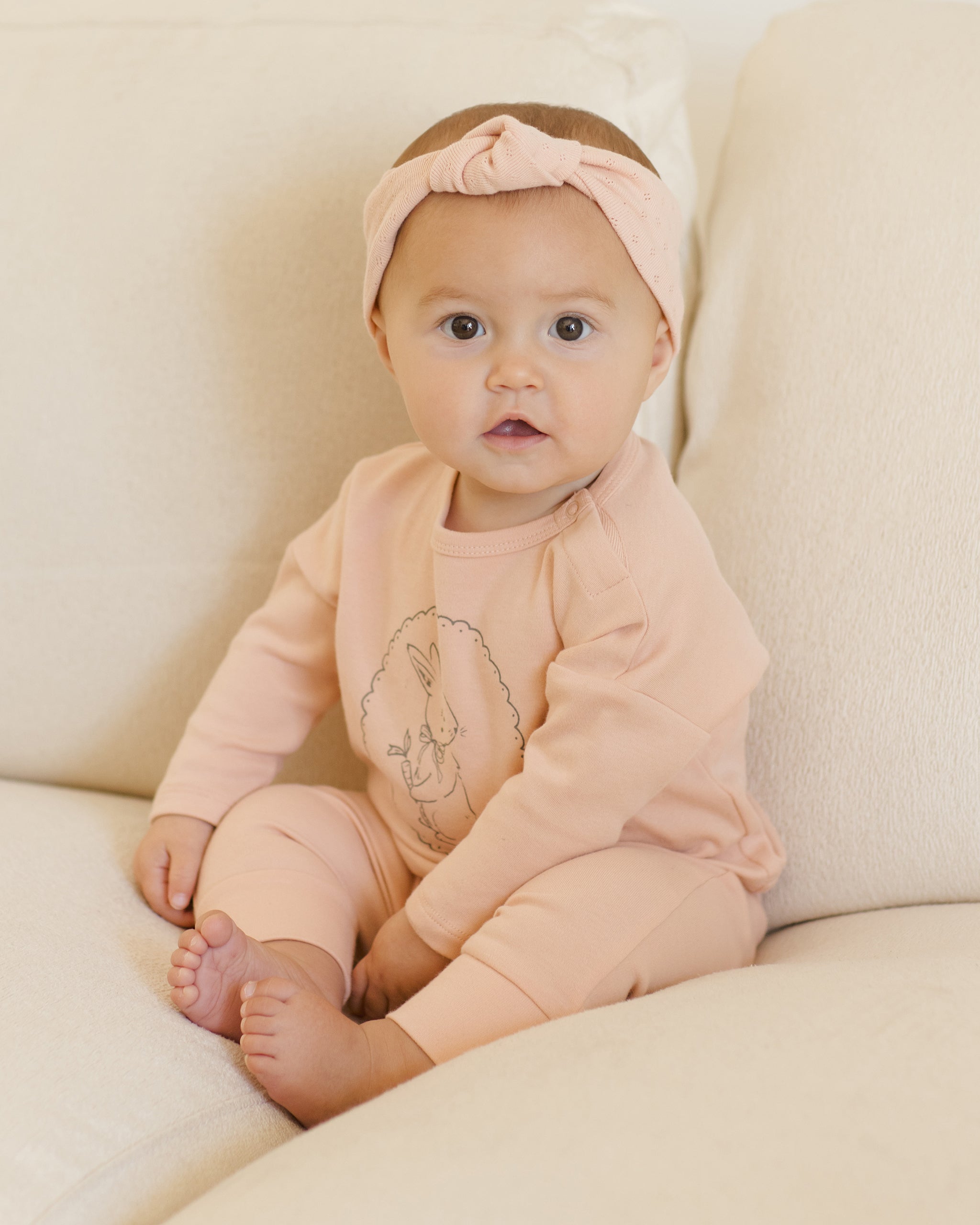 Pointelle Knotted Headband || Melon