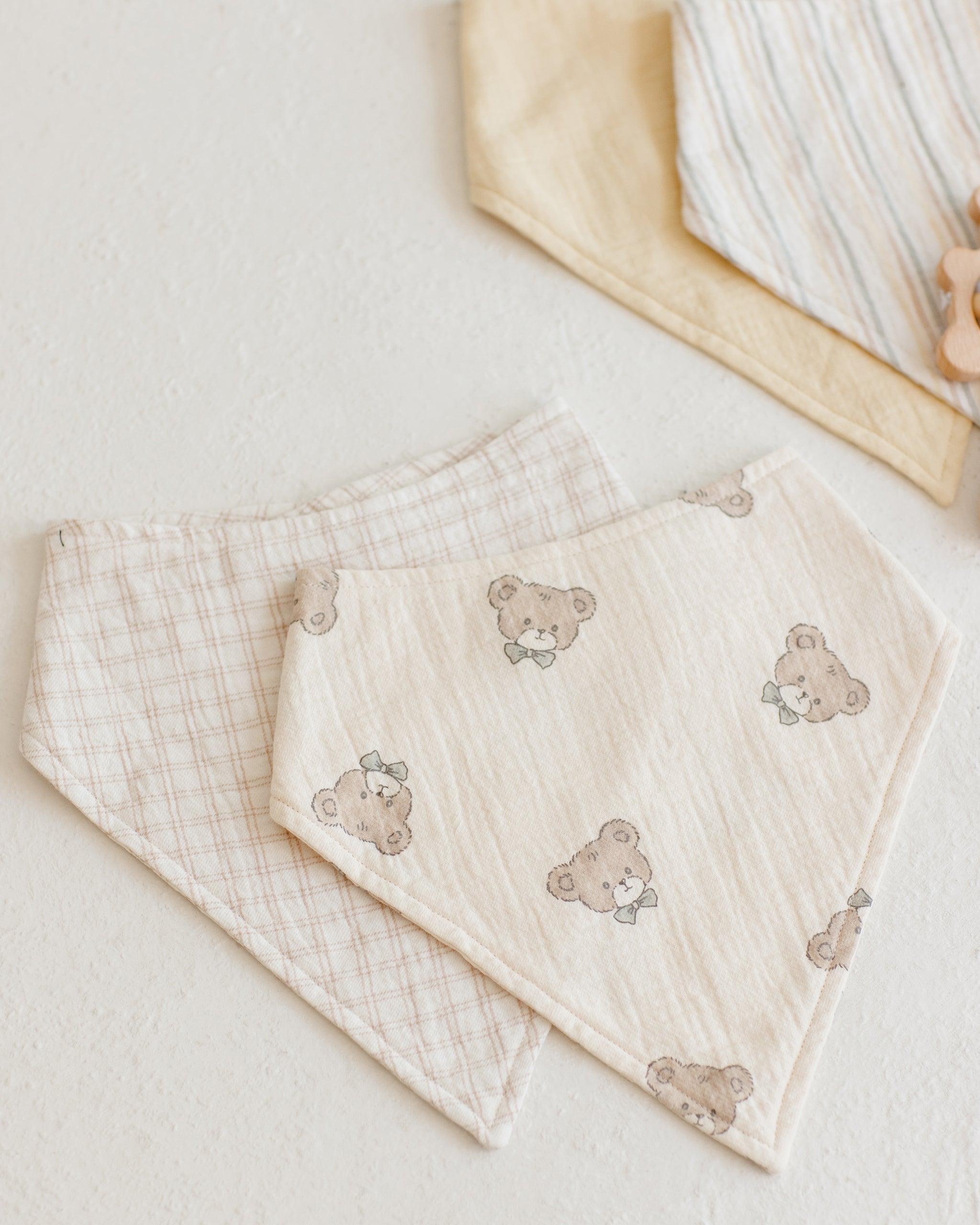 Bandana Scarf, 2 Pack || Teddy, Oat Check
