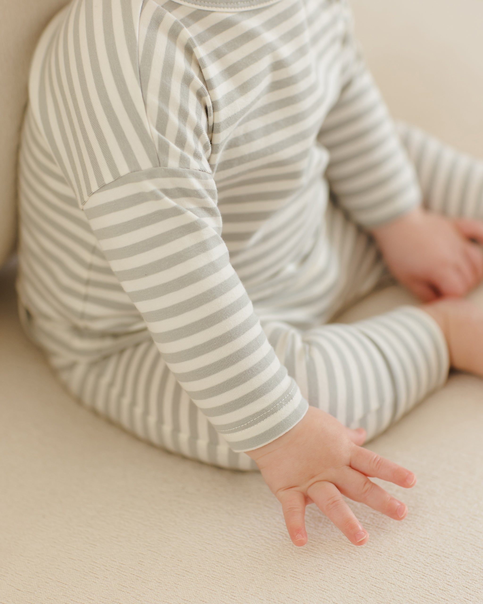 Drawstring Pant || Sage Stripe