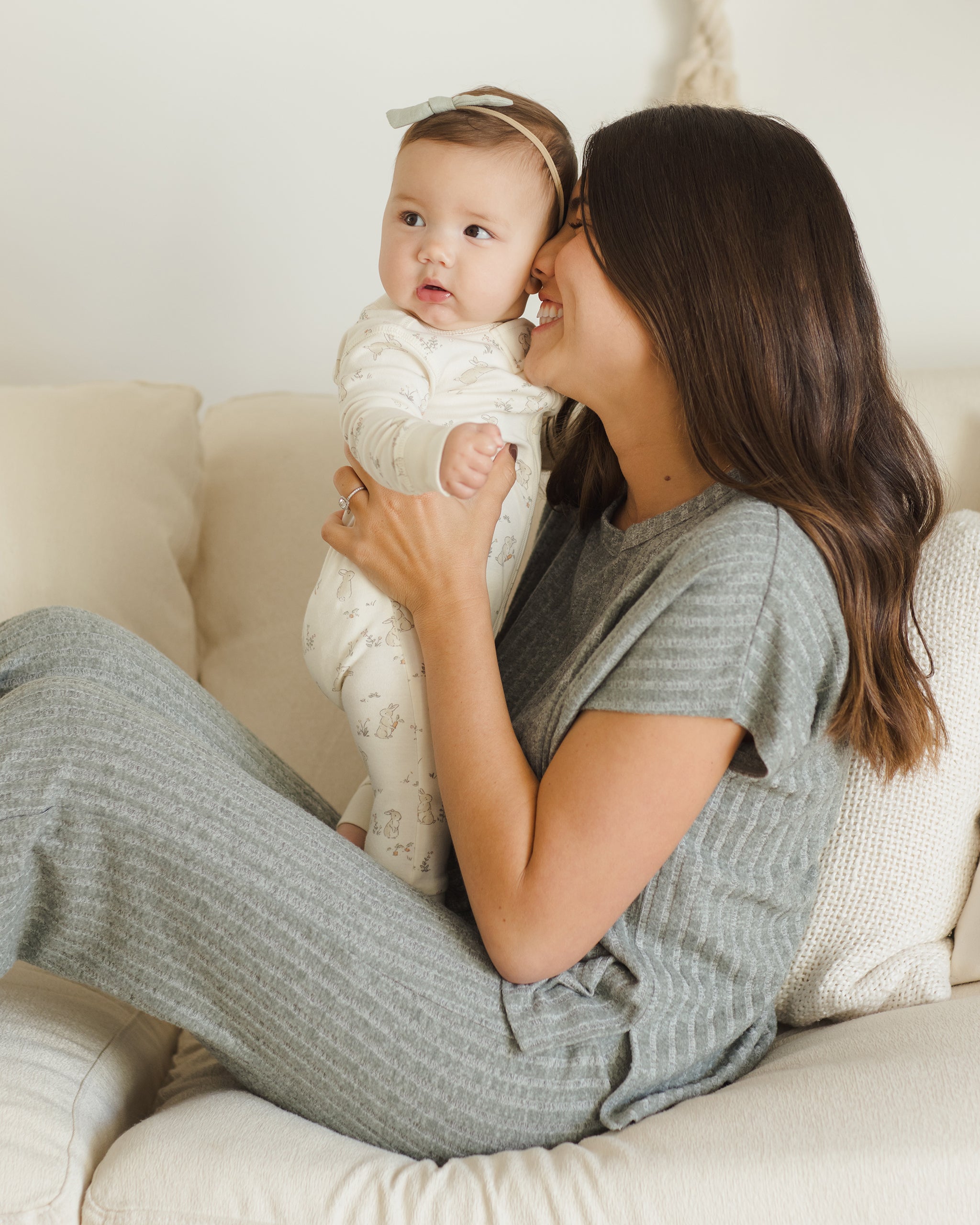 Zip Longsleeve Sleeper || Bunnies