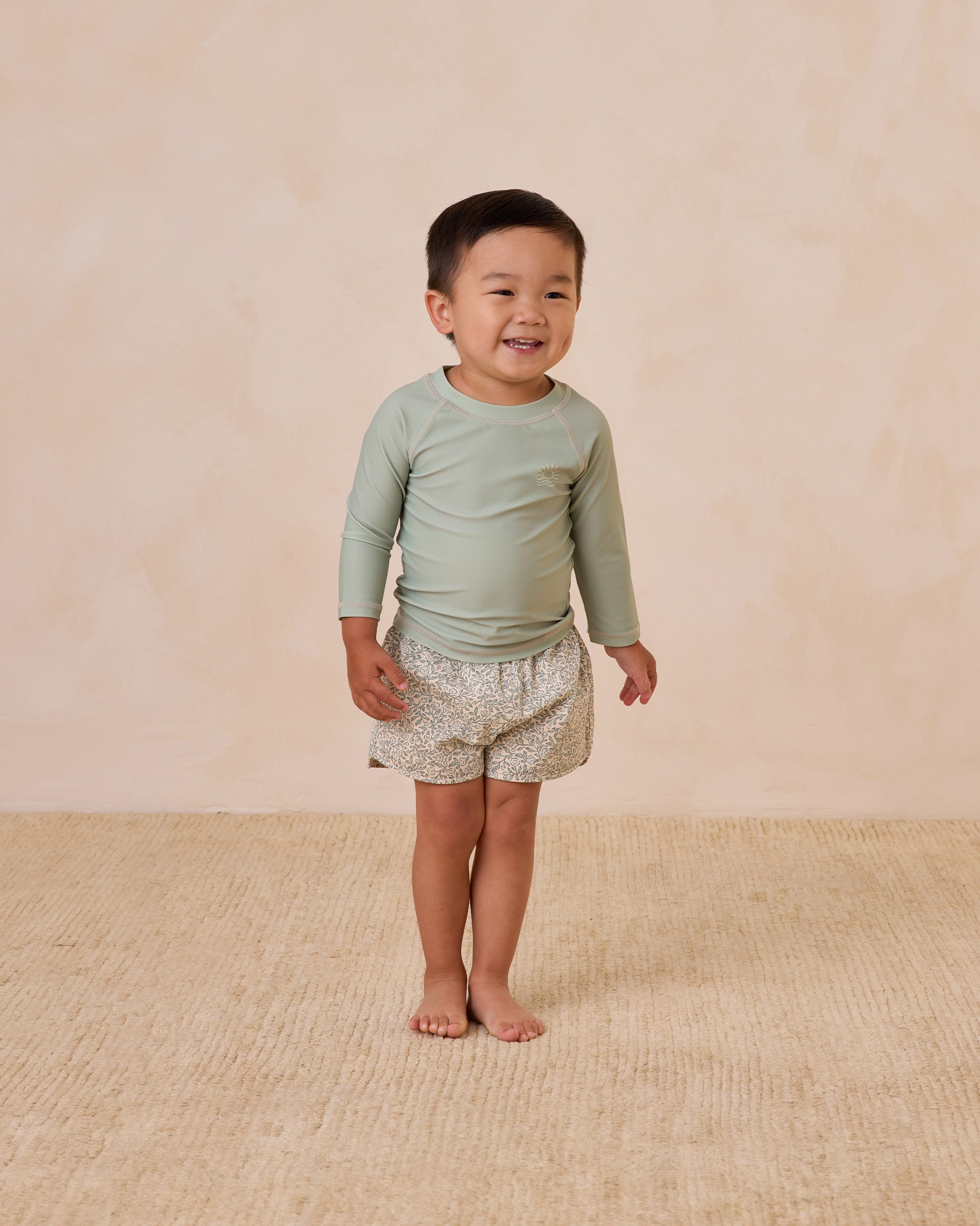 Boys Swim Short || Green Garden