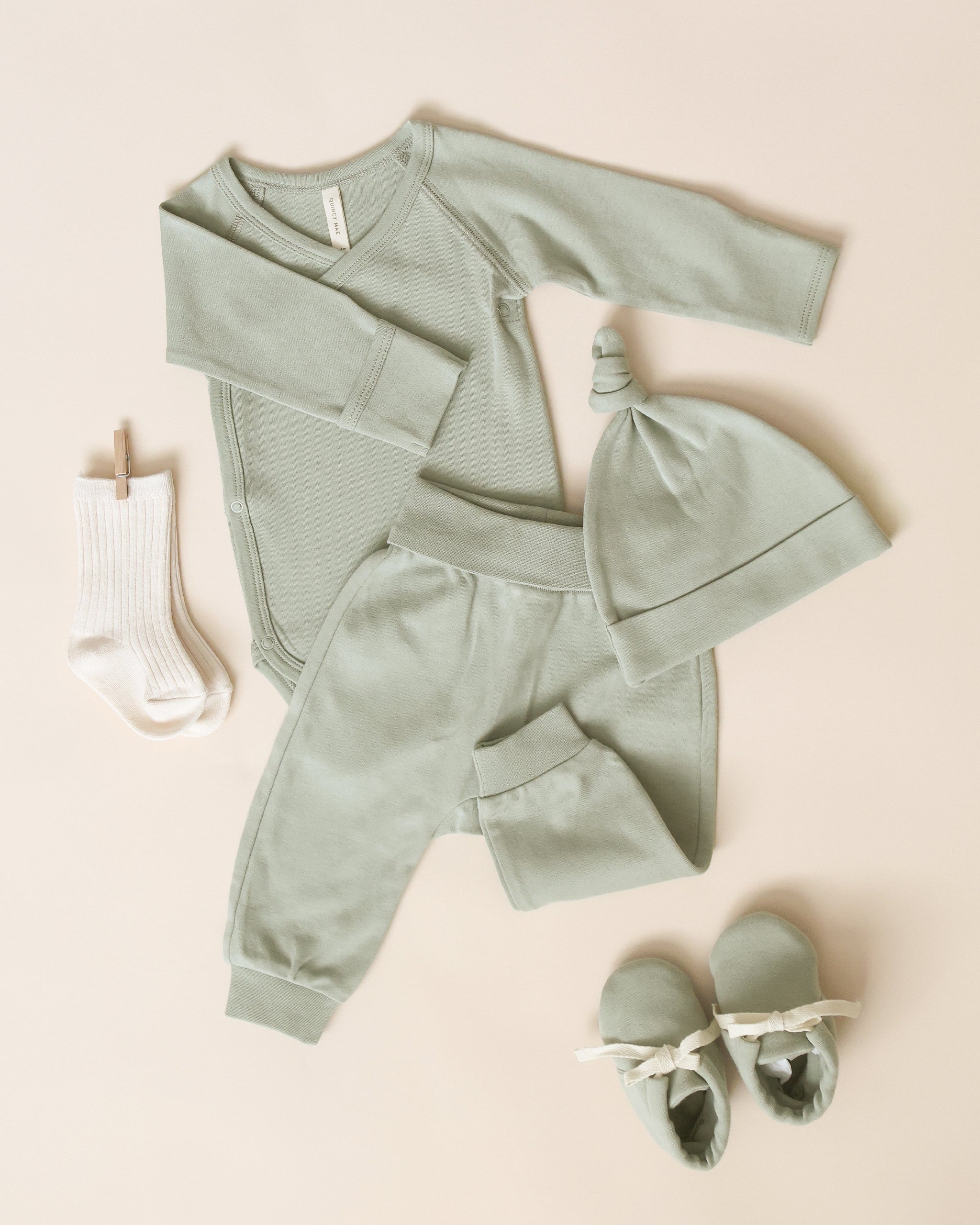 Baby Booties || Sage