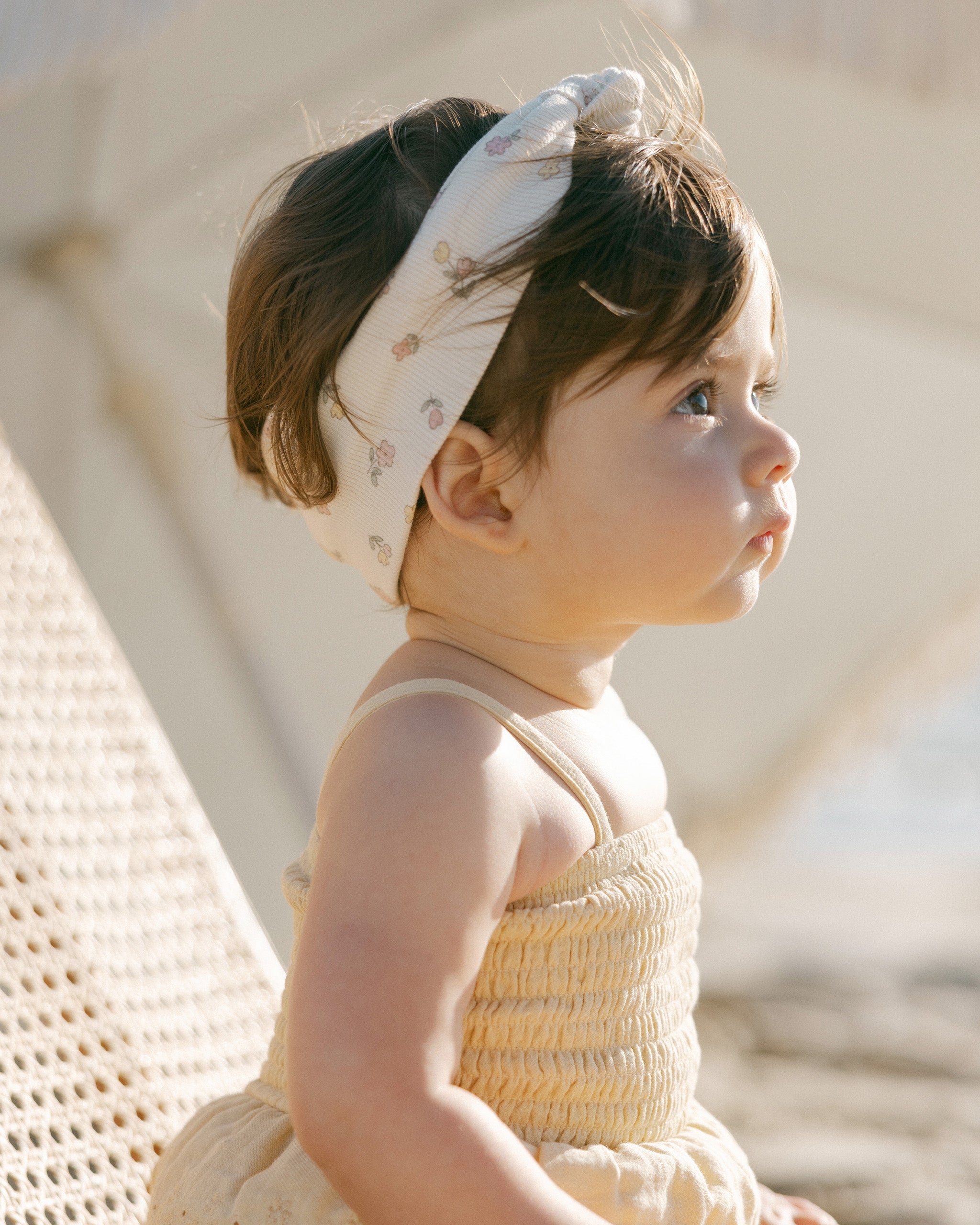 Smocked Skirted Romper || Yellow