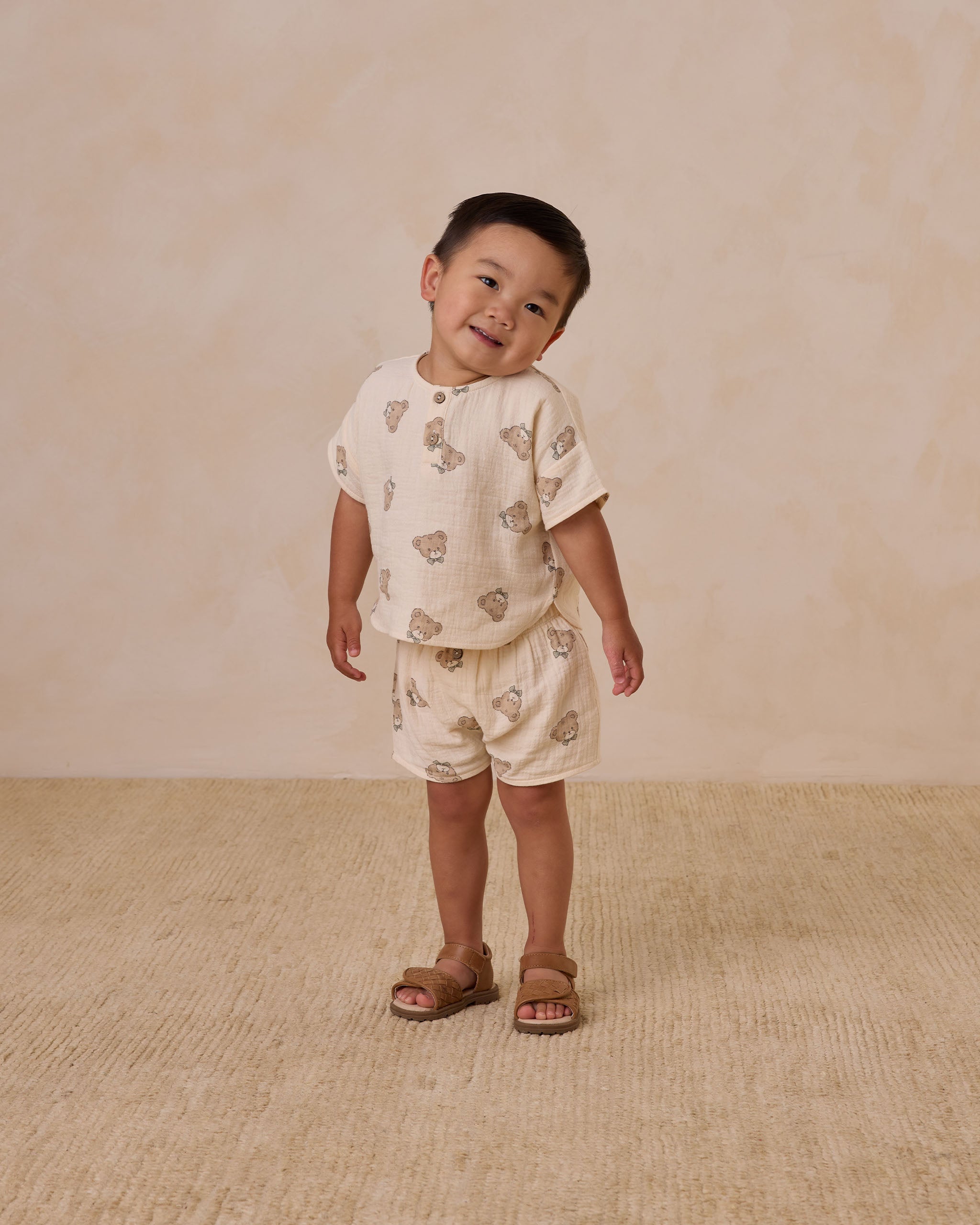 Woven Boxy Top + Short Set || Teddy