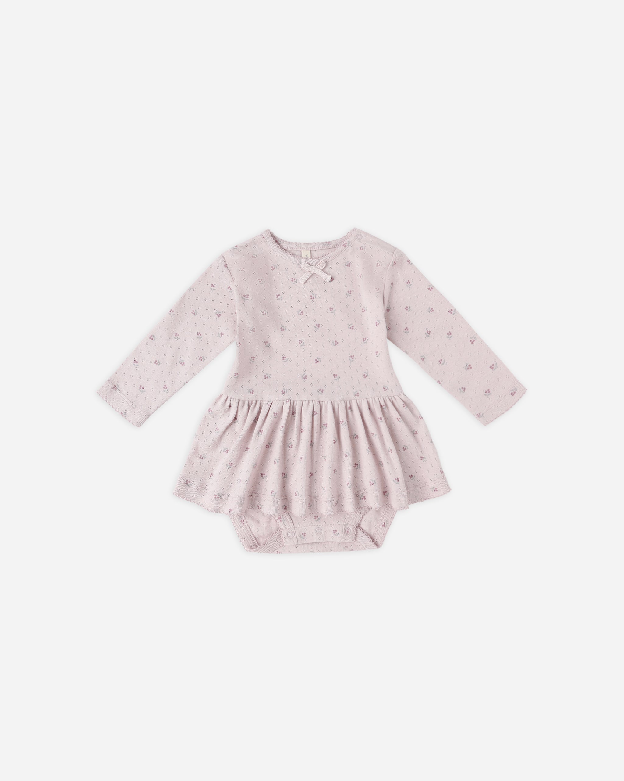 Pointelle Skirted Bodysuit || Lilac Ditsy