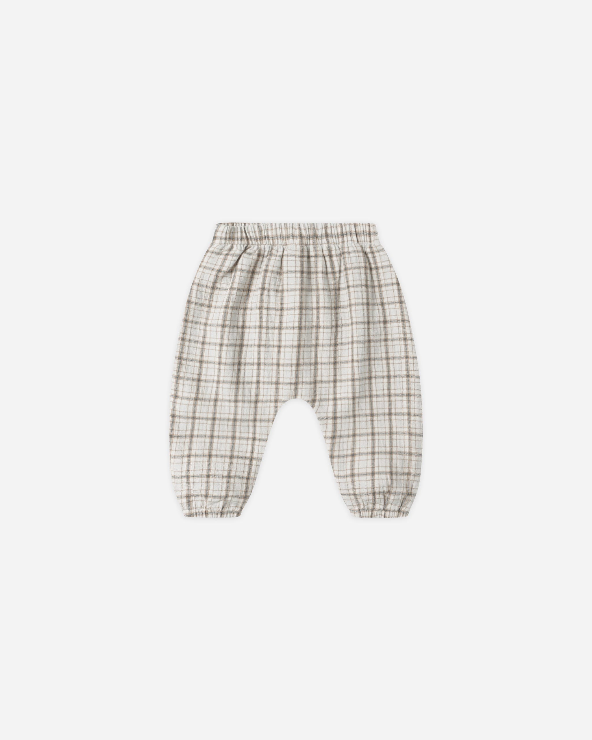 Woven Pant || Blue Plaid