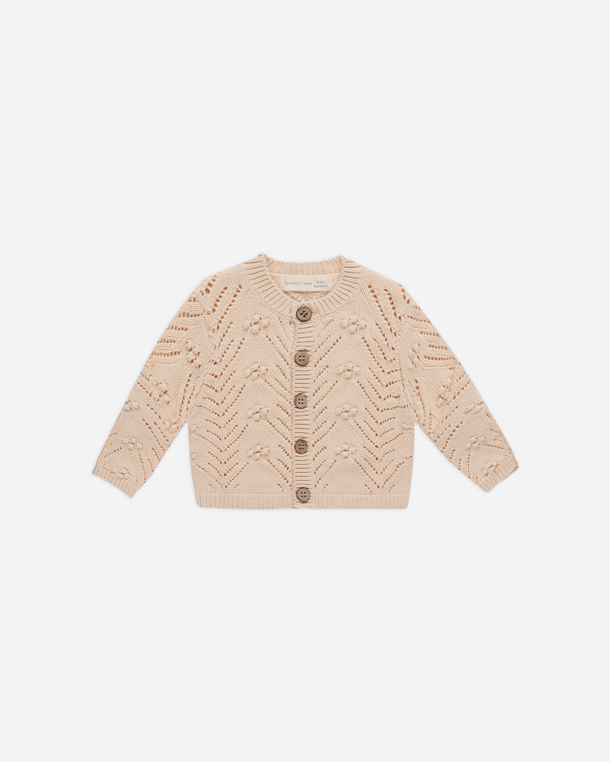 Quincy Mae Knit Cardigan - Shell Quincy Mae Knit Cardigan - Shell