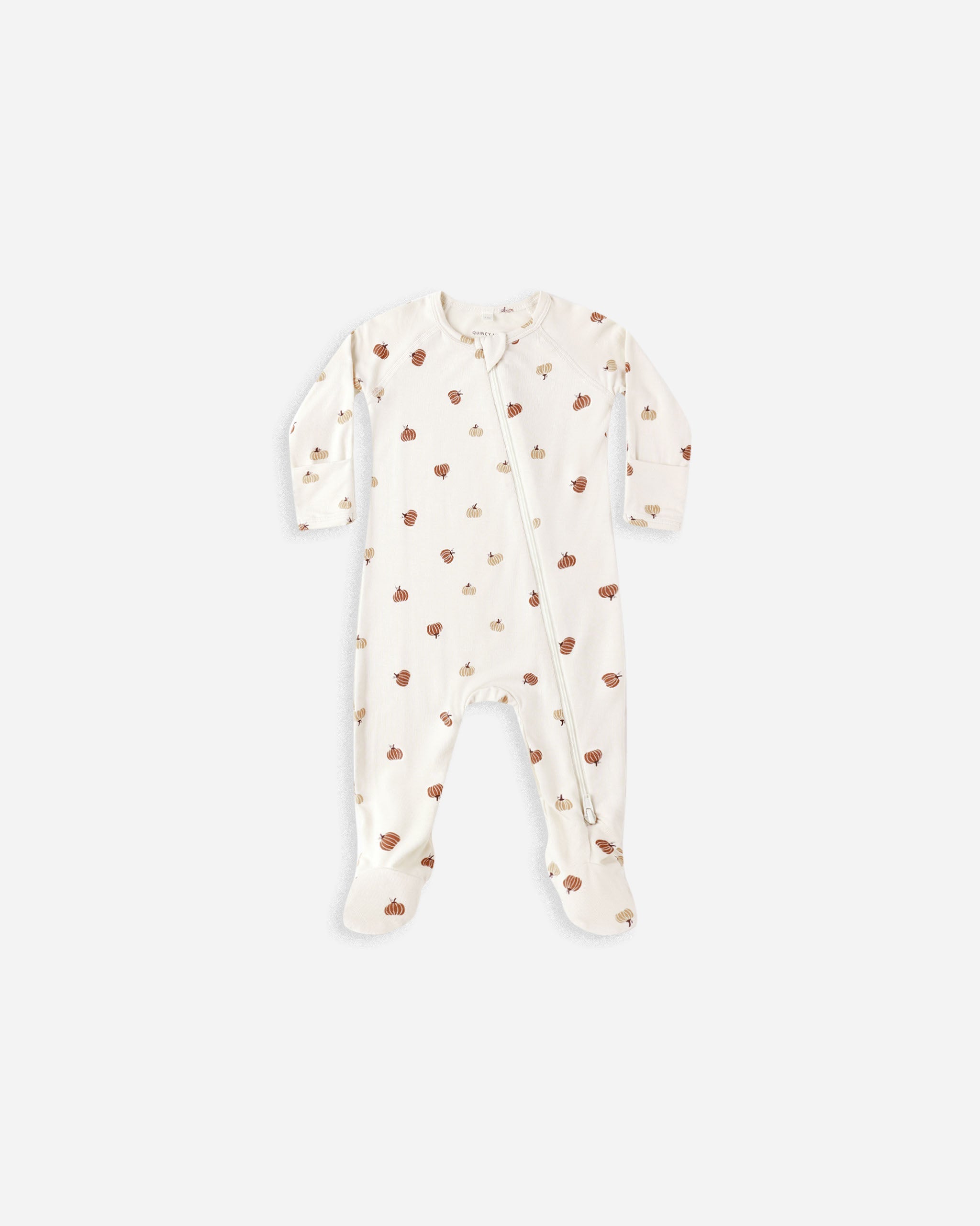 Bamboo Zip Footie || Pumpkins - Rylee + Cru | Kids Clothes | Trendy Baby Clothes | Modern Infant Outfits |
